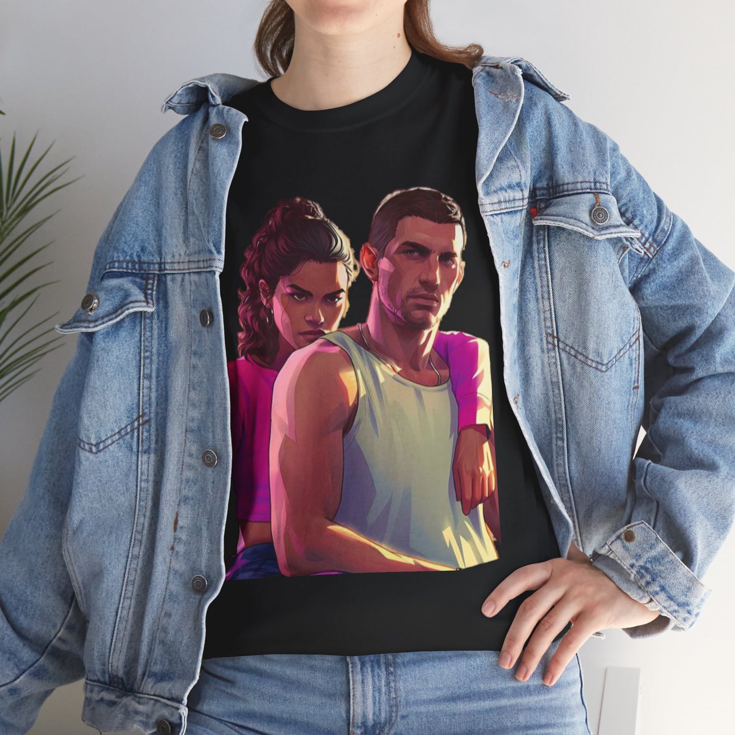 Vice City 6 Legends Tee – Duo Drop Unisex Heavy Cotton Tee, Gamer Shirt, Video Game Apparel, Retro Gaming Merchandise, Unique Gift for Gamers