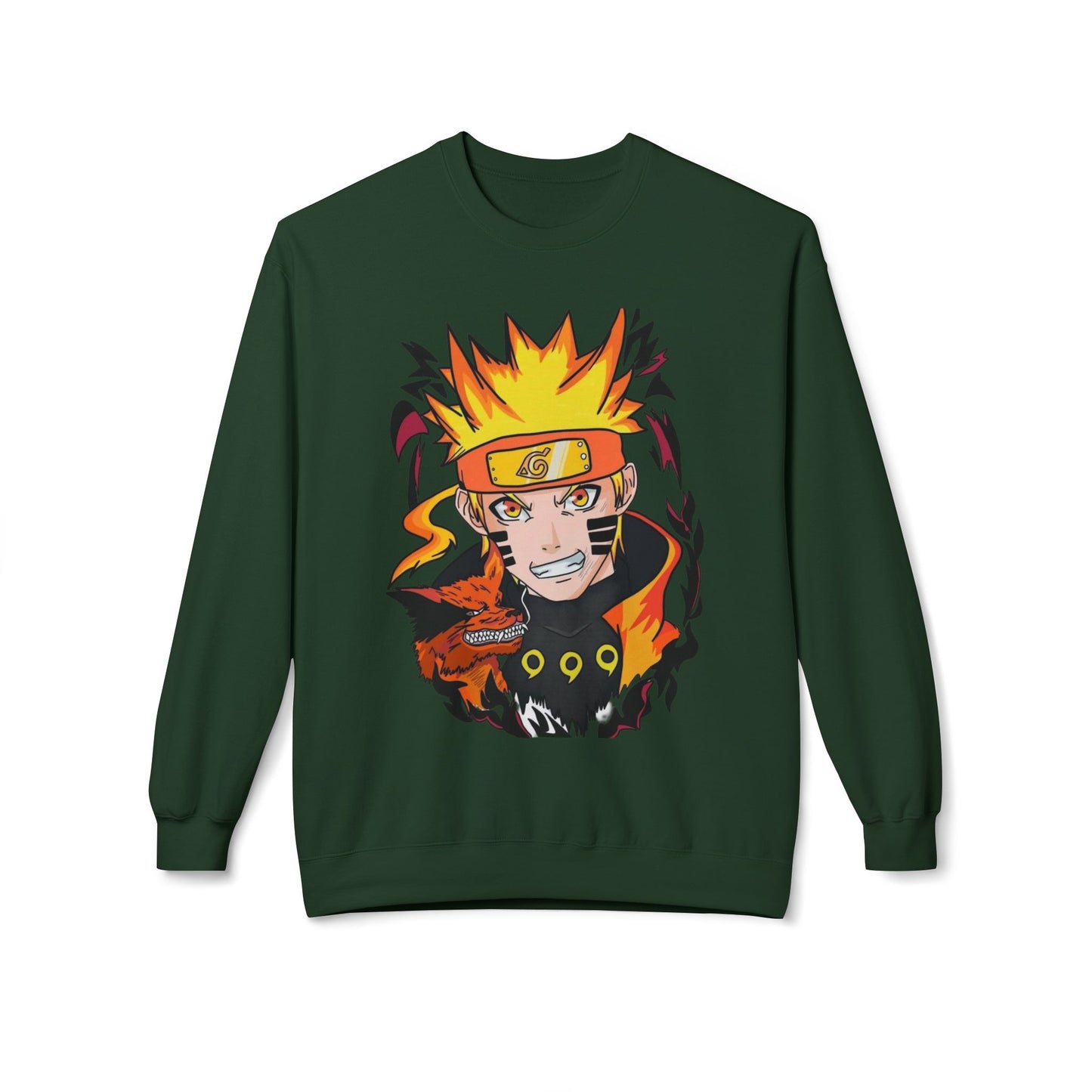 Naruto Inspired Unisex Crewneck Sweatshirt, Anime Sweatshirt, Gift for Fans, Cozy Fleece Pullover, Streetwear, Geek Aesthetic