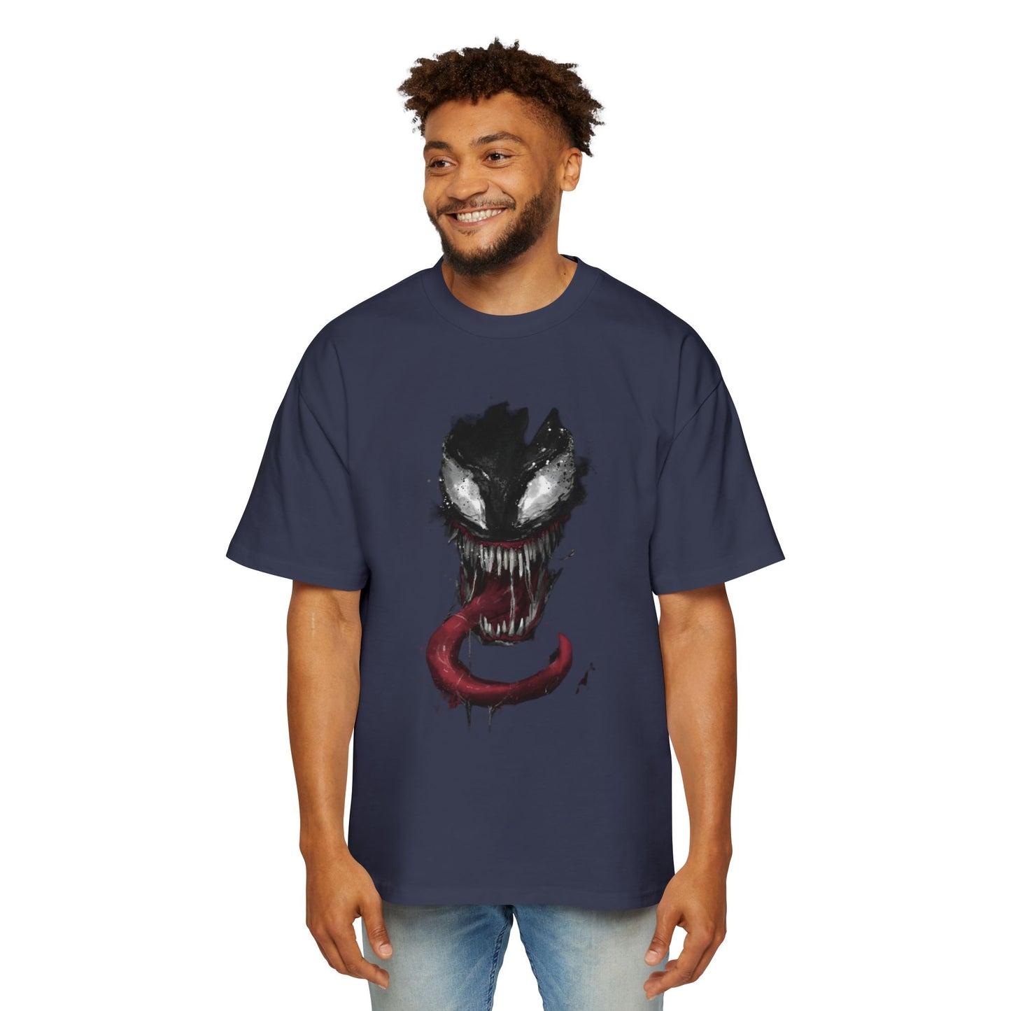 Men's Oversized Graphic Tee - Dark Arts Design, Casual Streetwear, Perfect for Halloween, Comic Fans, Everyday Wear