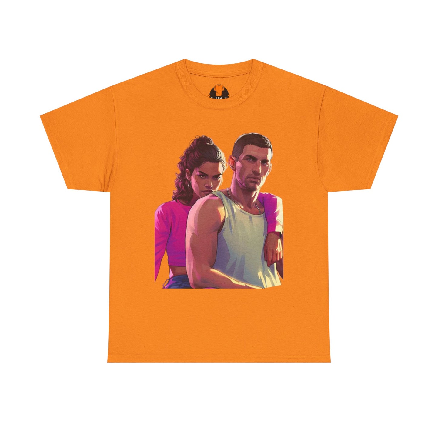 Vice City 6 Legends Tee – Duo Drop Unisex Heavy Cotton Tee, Gamer Shirt, Video Game Apparel, Retro Gaming Merchandise, Unique Gift for Gamers
