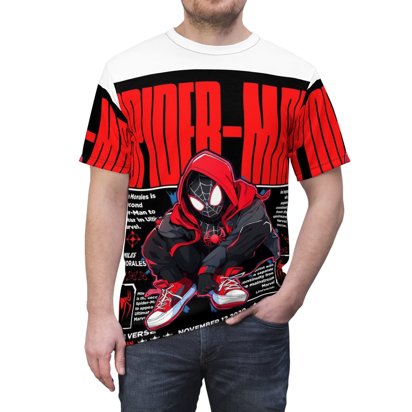 Spider-Man AOP Unisex Tee, Superhero T-Shirt, Comic Book Apparel, Gift for Fans, Youth & Adult Casual Wear