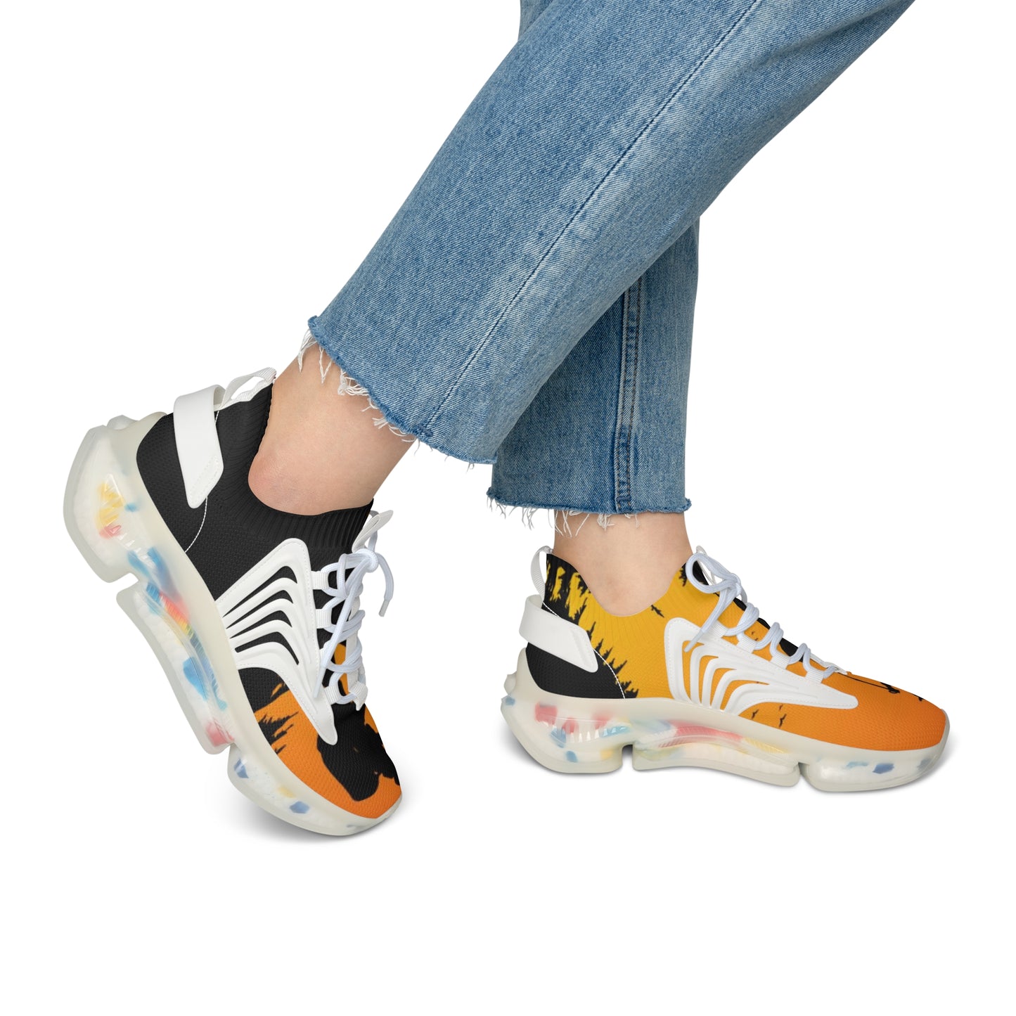 Trendy Women's Mesh Sneakers, Lightweight Athletic Shoes, Stylish Walking Sneakers, Unique Fitness Footwear, Perfect for Everyday Wear