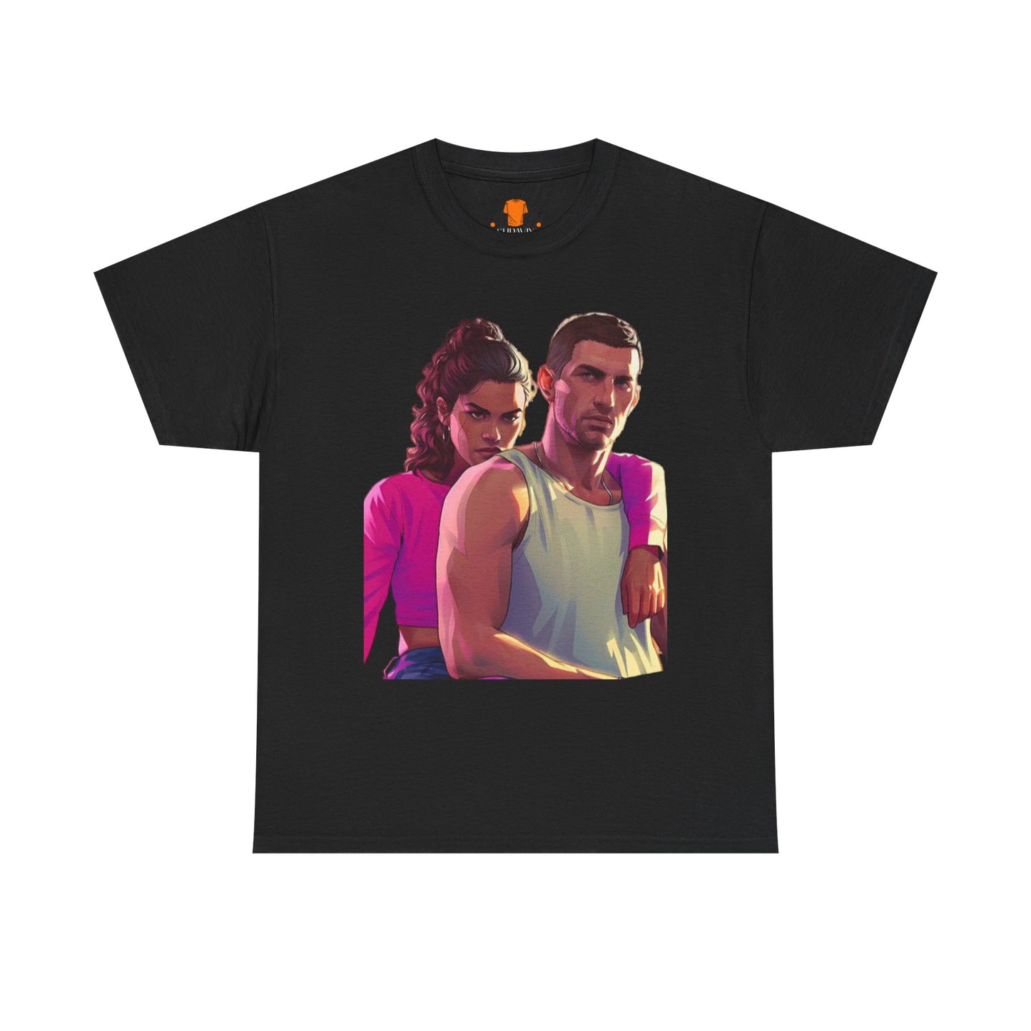 Vice City 6 Legends Tee – Duo Drop Unisex Heavy Cotton Tee, Gamer Shirt, Video Game Apparel, Retro Gaming Merchandise, Unique Gift for Gamers