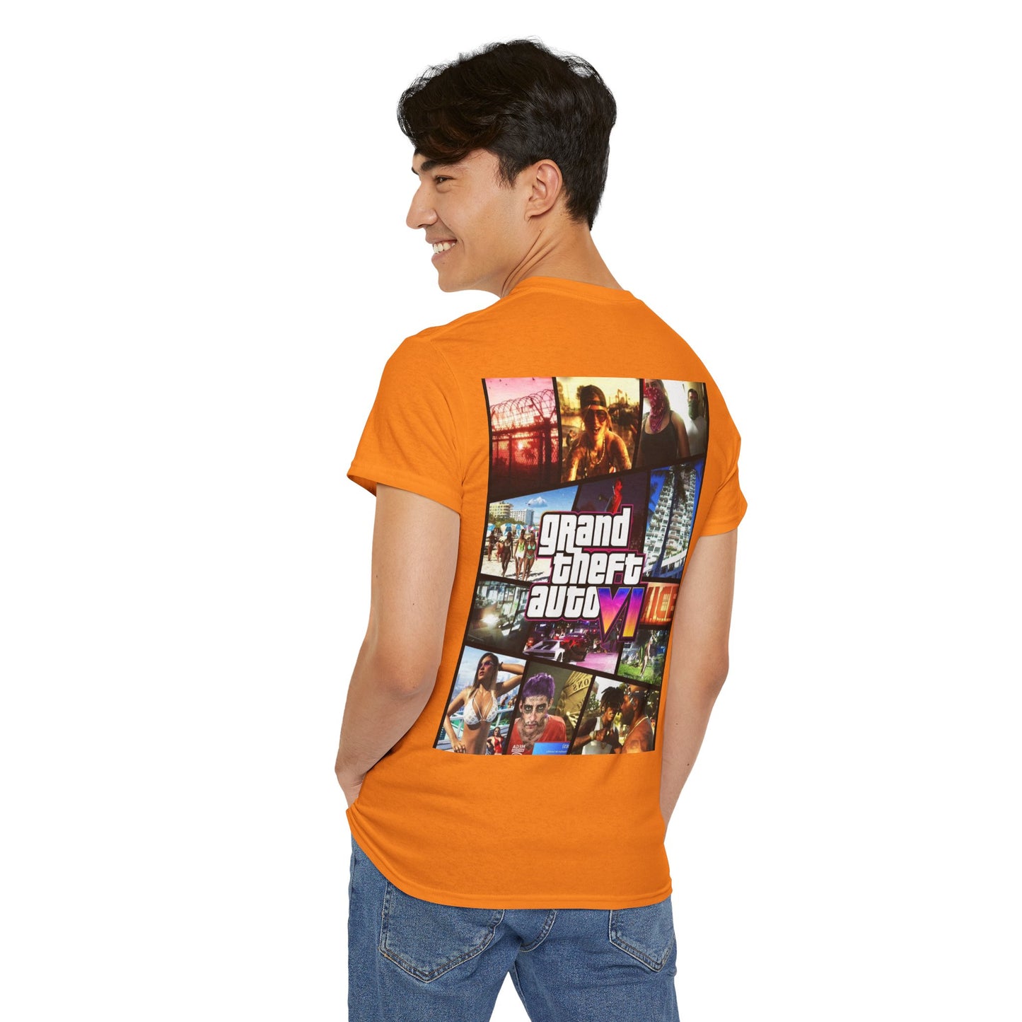 Vice City 6 Legends Tee – Duo Drop Unisex Heavy Cotton Tee, Gamer Shirt, Video Game Apparel, Retro Gaming Merchandise, Unique Gift for Gamers