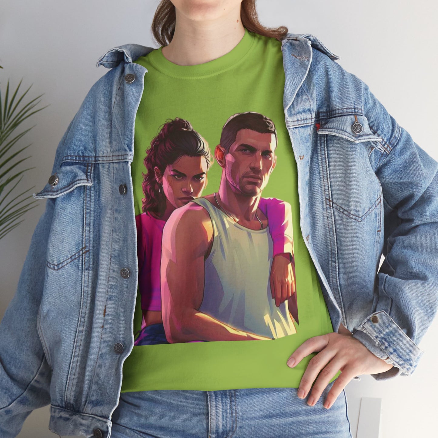 Vice City 6 Legends Tee – Duo Drop Unisex Heavy Cotton Tee, Gamer Shirt, Video Game Apparel, Retro Gaming Merchandise, Unique Gift for Gamers