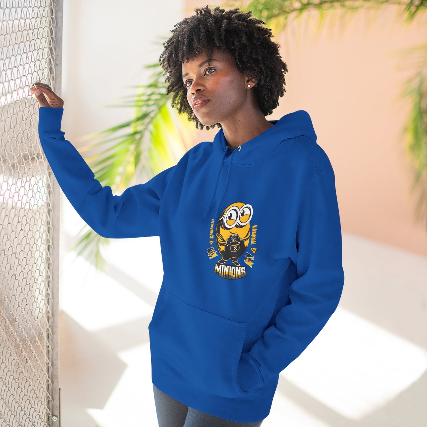 Minions Fleece Hoodie | Cozy Cartoon Sweatshirt, Gifts for Kids, Movie Buffs, Fun Lounging Apparel, Birthday Present, Holiday Gift