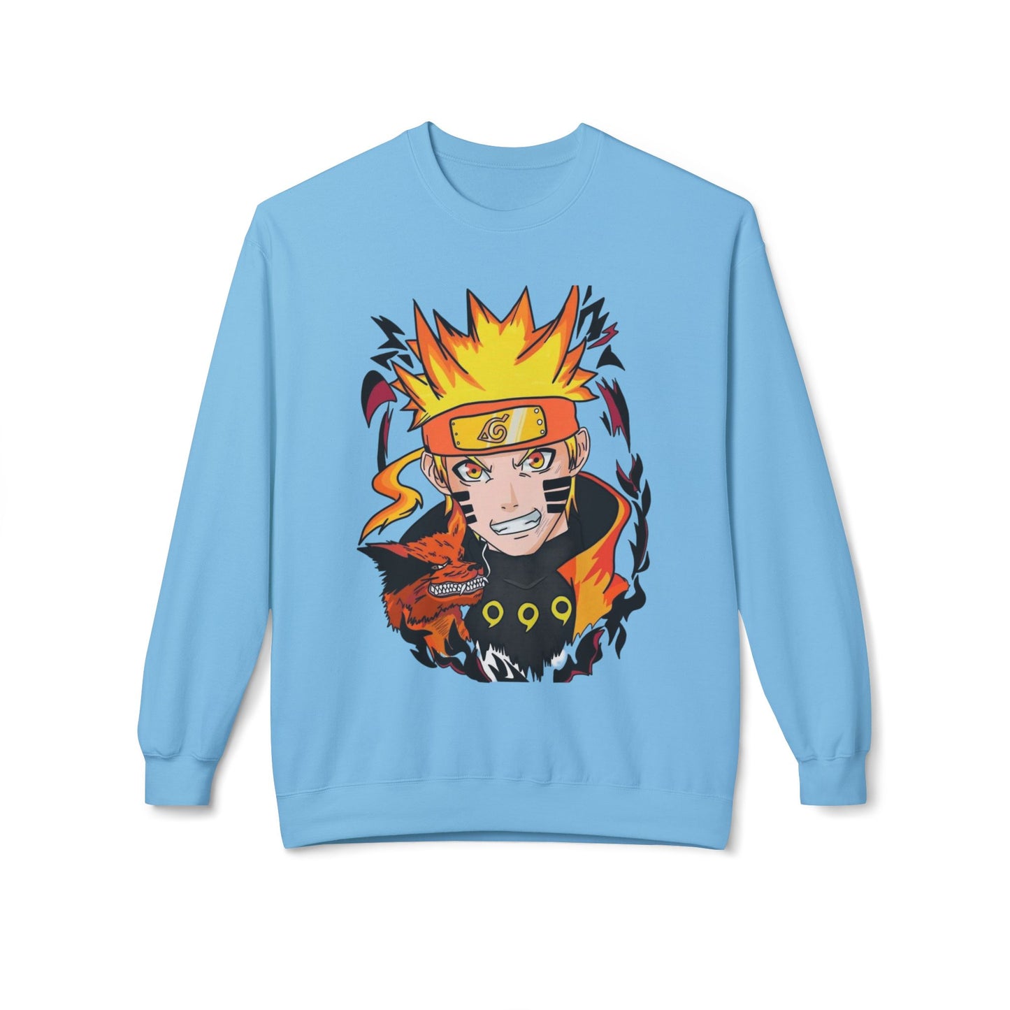 Naruto Inspired Unisex Crewneck Sweatshirt, Anime Sweatshirt, Gift for Fans, Cozy Fleece Pullover, Streetwear, Geek Aesthetic