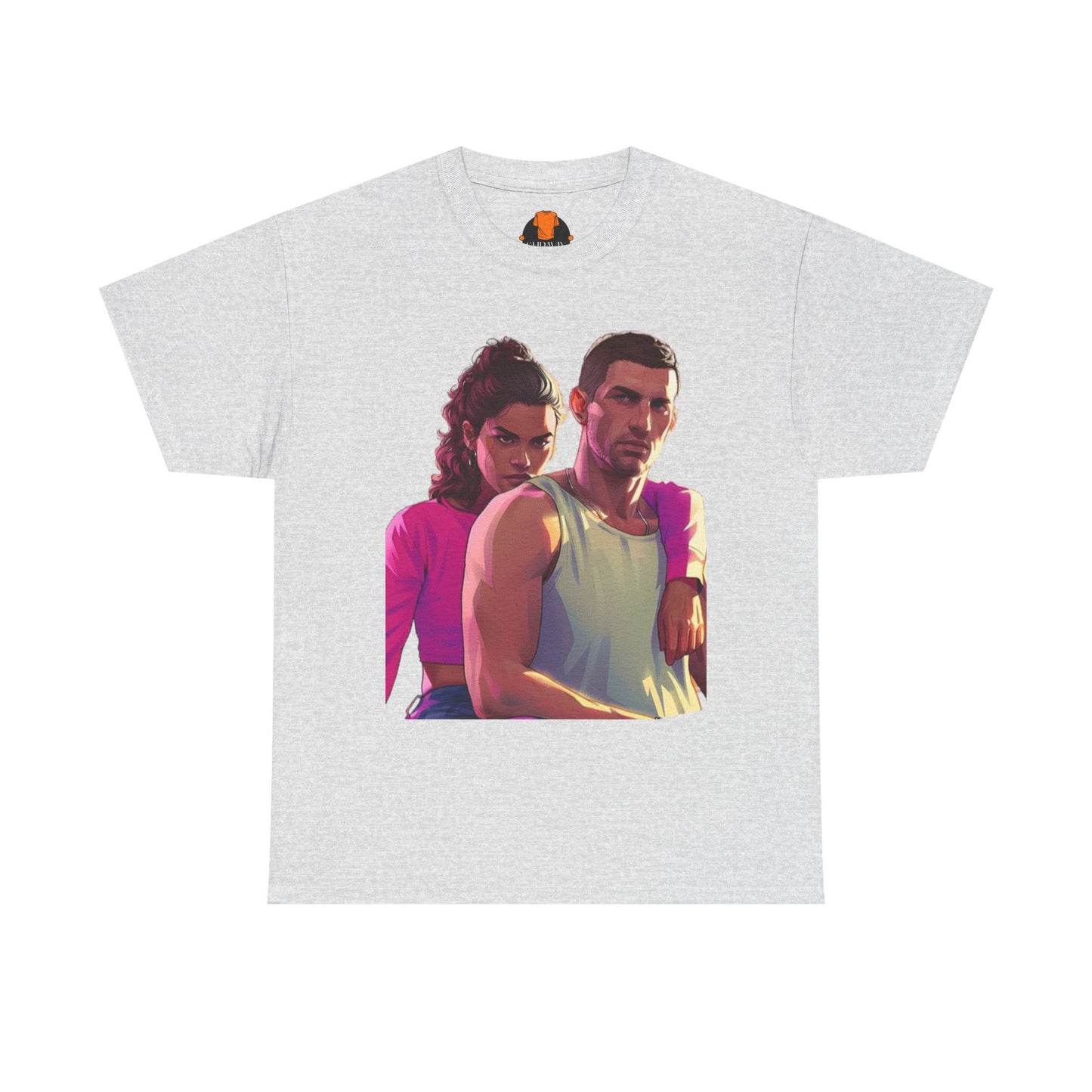 Vice City 6 Legends Tee – Duo Drop Unisex Heavy Cotton Tee, Gamer Shirt, Video Game Apparel, Retro Gaming Merchandise, Unique Gift for Gamers