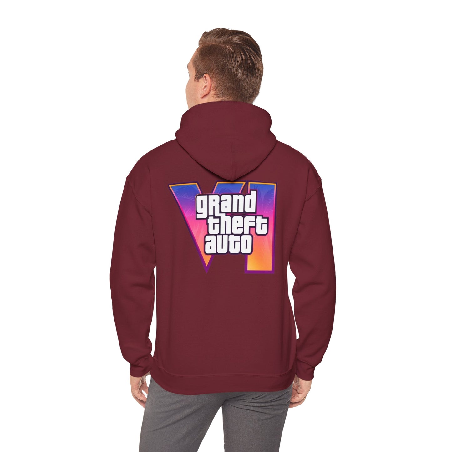Gamer Hooded Sweatshirt | Unisex Heavy Blend™ | Retro Gaming Apparel, Gamer Gift, Video Game Hoodie, Grand Theft Auto Merch, Casual Wear