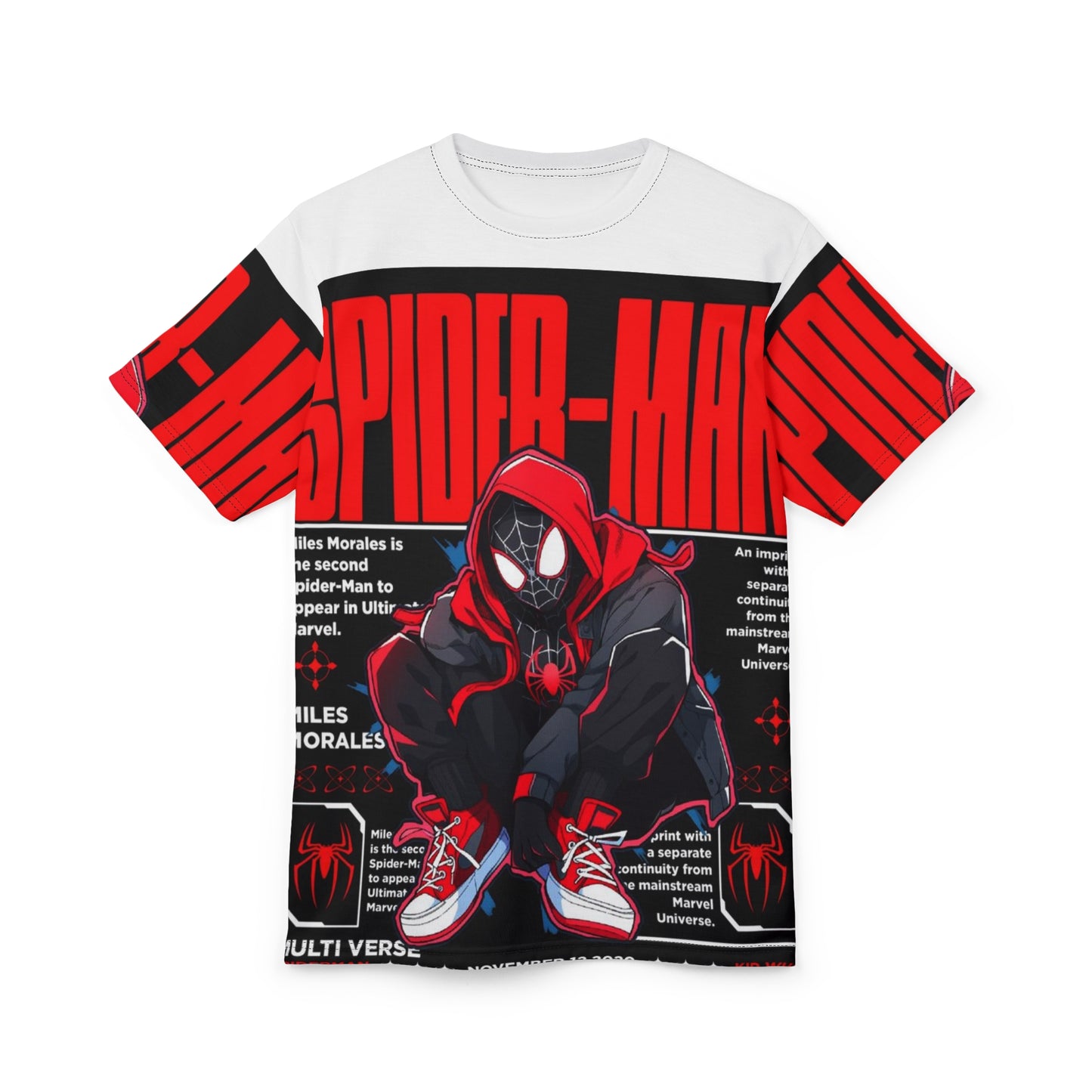 Spider-Man AOP Unisex Tee, Superhero T-Shirt, Comic Book Apparel, Gift for Fans, Youth & Adult Casual Wear