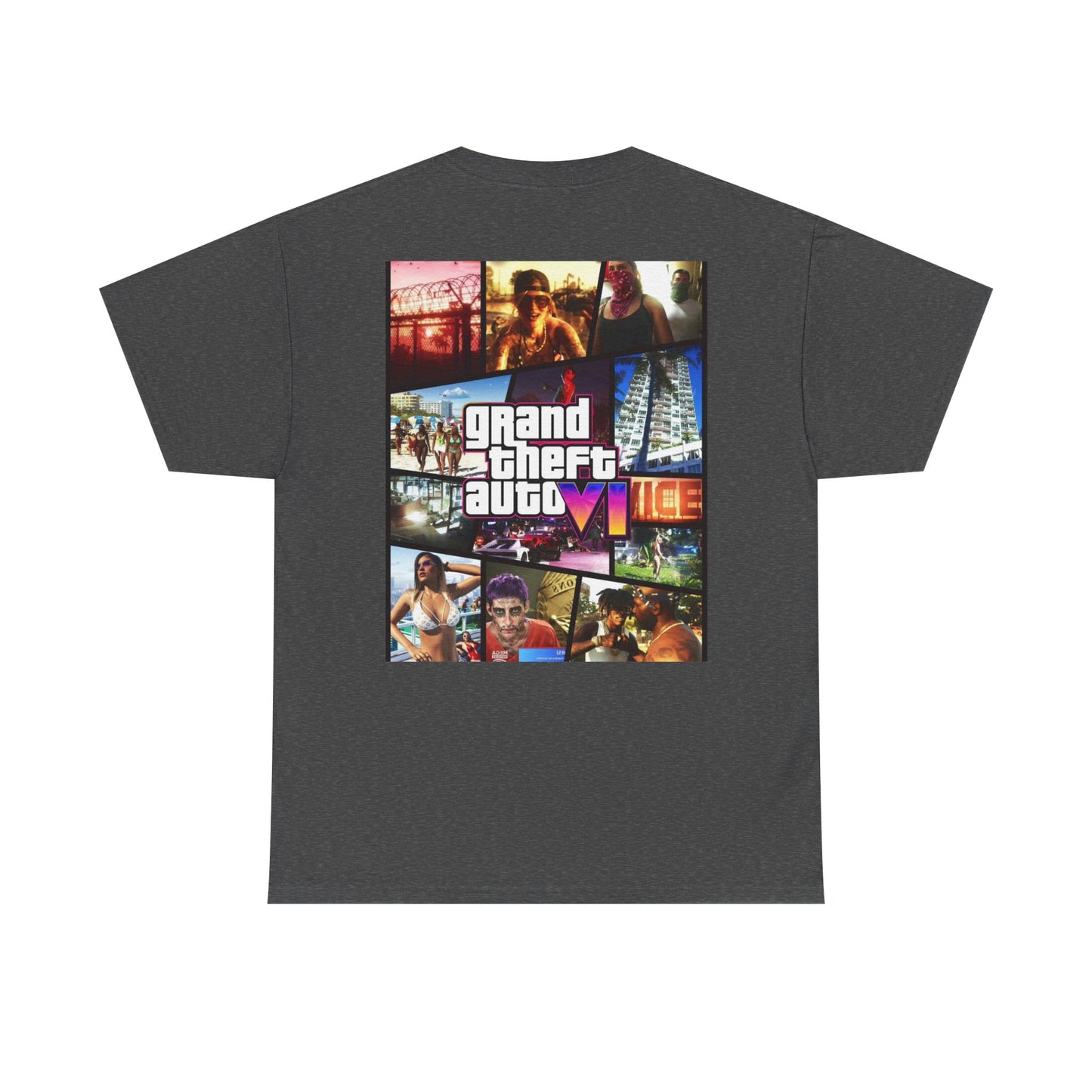Vice City 6 Legends Tee – Duo Drop Unisex Heavy Cotton Tee, Gamer Shirt, Video Game Apparel, Retro Gaming Merchandise, Unique Gift for Gamers