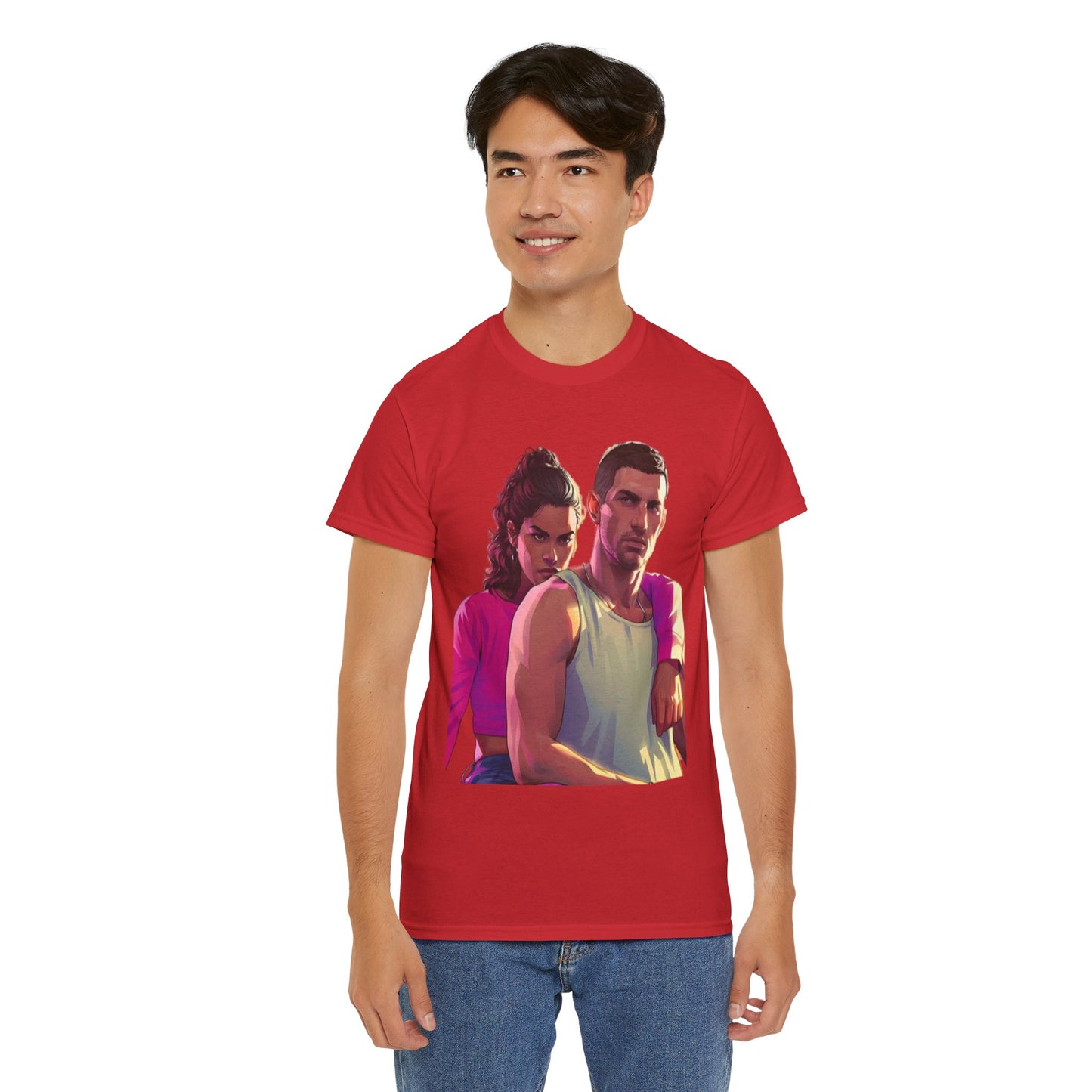 Vice City 6 Legends Tee – Duo Drop Unisex Heavy Cotton Tee, Gamer Shirt, Video Game Apparel, Retro Gaming Merchandise, Unique Gift for Gamers