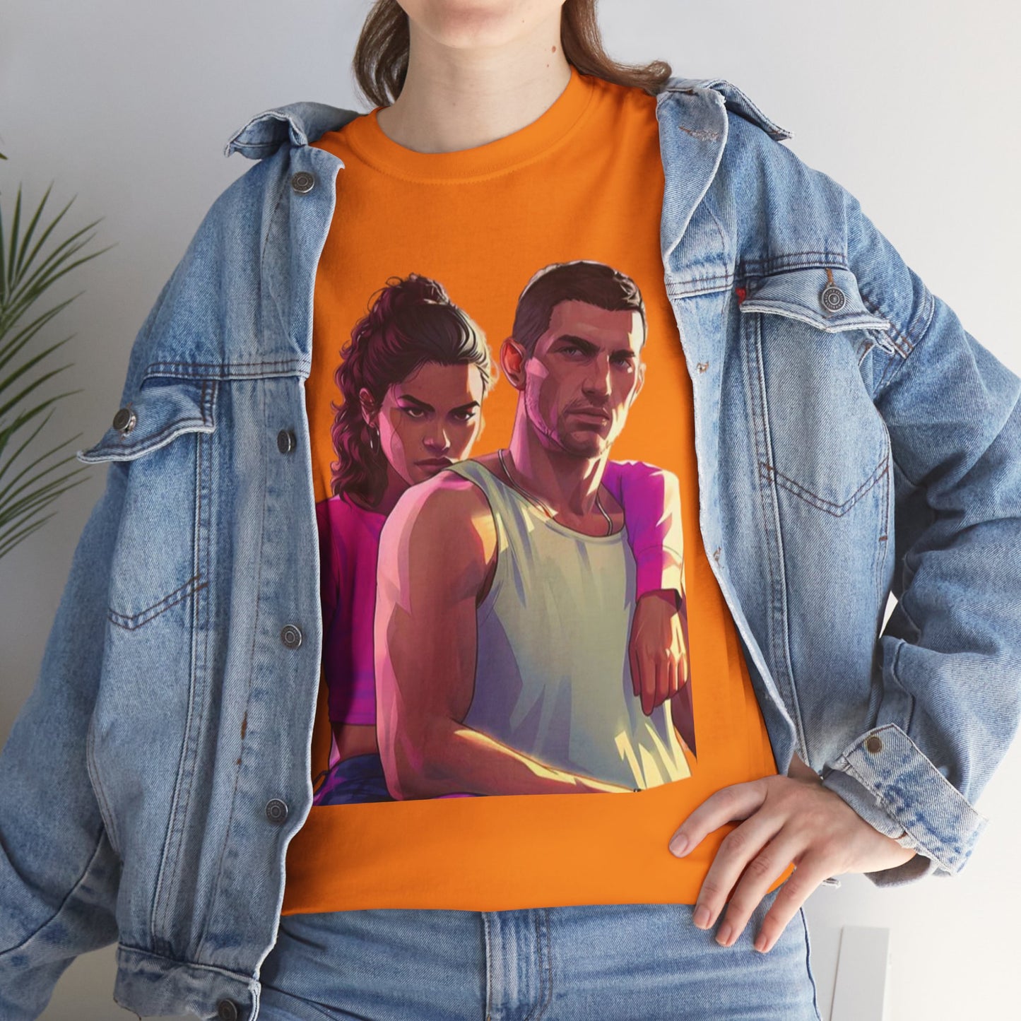 Vice City 6 Legends Tee – Duo Drop Unisex Heavy Cotton Tee, Gamer Shirt, Video Game Apparel, Retro Gaming Merchandise, Unique Gift for Gamers