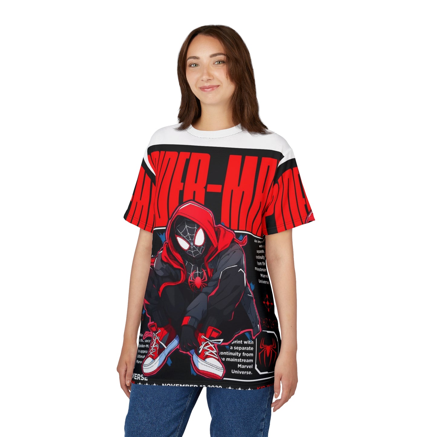 Spider-Man AOP Unisex Tee, Superhero T-Shirt, Comic Book Apparel, Gift for Fans, Youth & Adult Casual Wear
