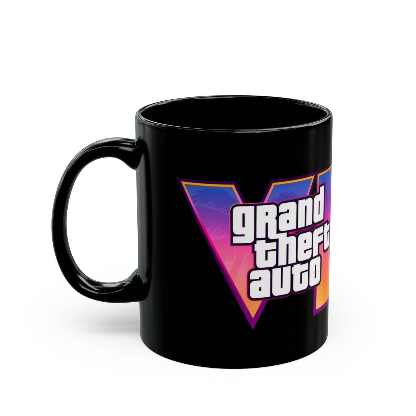 Grand Theft Auto VI Black Mug - Perfect for Gamers, Coffee Lovers, Gift for Birthdays, Holidays, Collectible, Gaming Merchandise