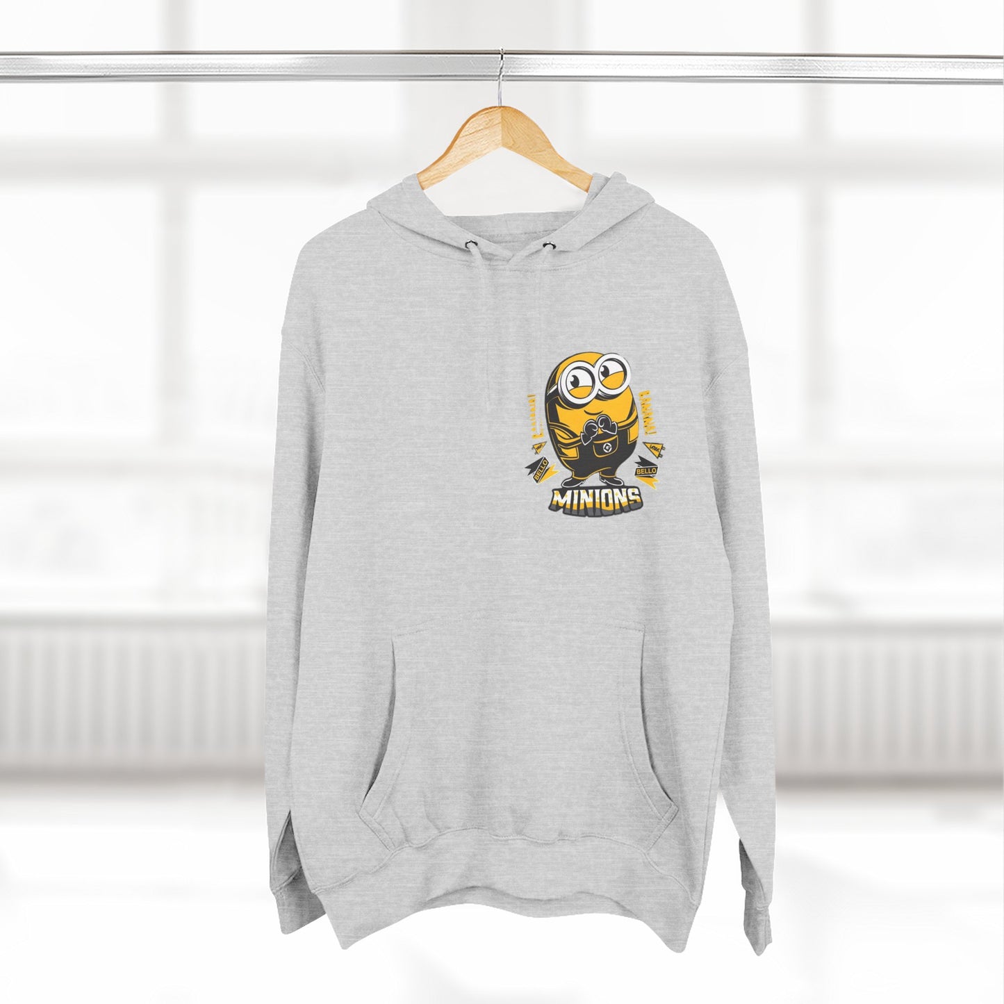 Minions Fleece Hoodie | Cozy Cartoon Sweatshirt, Gifts for Kids, Movie Buffs, Fun Lounging Apparel, Birthday Present, Holiday Gift