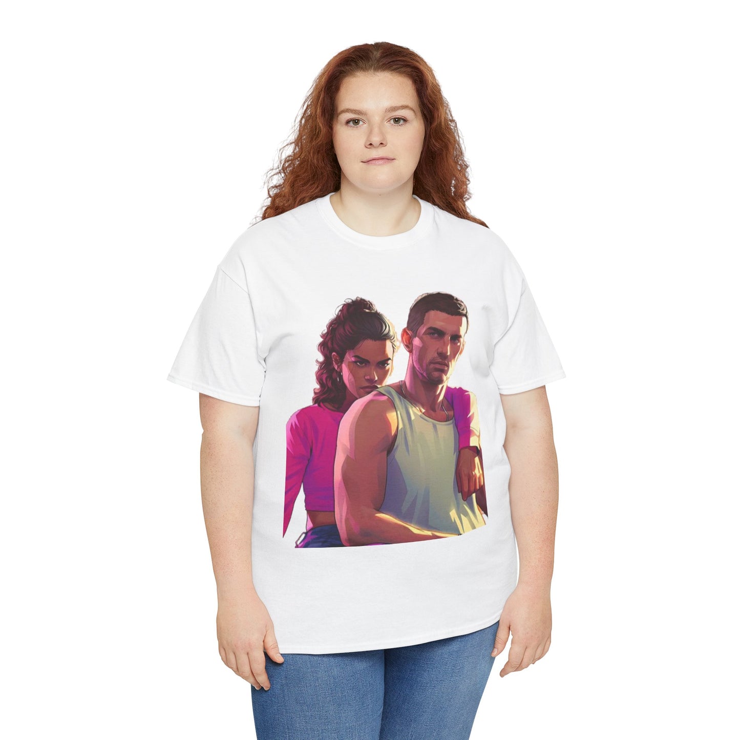 Vice City 6 Legends Tee – Duo Drop Unisex Heavy Cotton Tee, Gamer Shirt, Video Game Apparel, Retro Gaming Merchandise, Unique Gift for Gamers