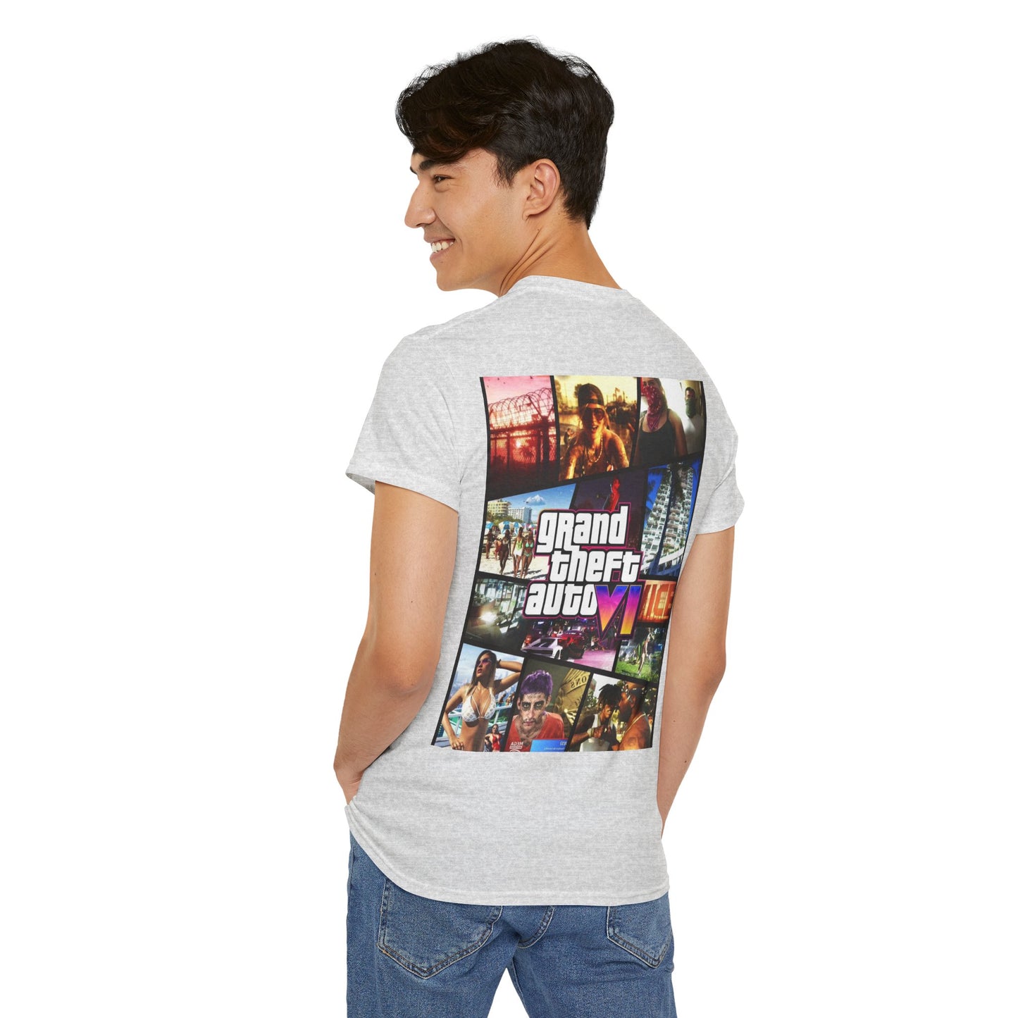 Vice City 6 Legends Tee – Duo Drop Unisex Heavy Cotton Tee, Gamer Shirt, Video Game Apparel, Retro Gaming Merchandise, Unique Gift for Gamers
