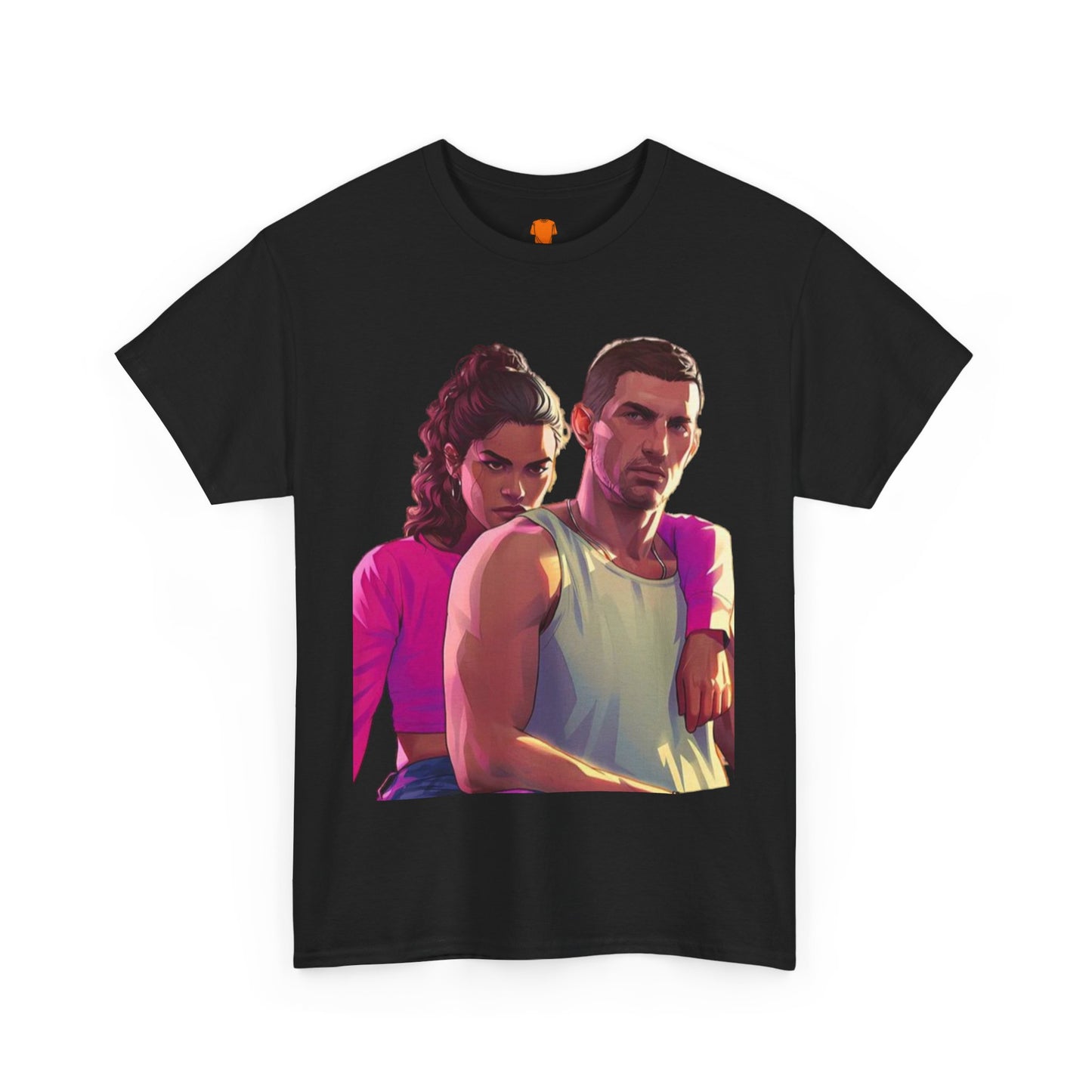 Vice City 6 Legends Tee – Duo Drop Unisex Heavy Cotton Tee, Gamer Shirt, Video Game Apparel, Retro Gaming Merchandise, Unique Gift for Gamers
