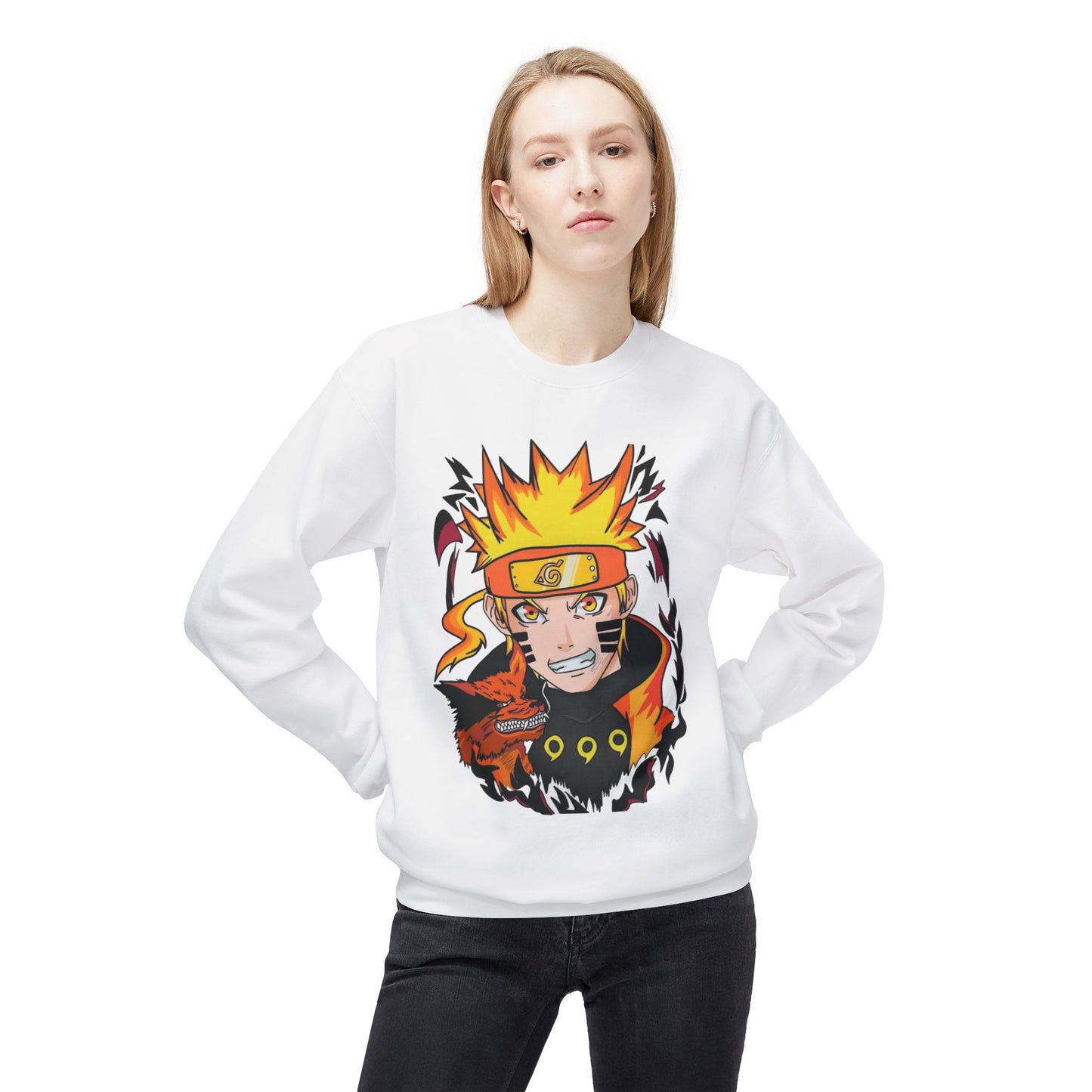 Naruto Inspired Unisex Crewneck Sweatshirt, Anime Sweatshirt, Gift for Fans, Cozy Fleece Pullover, Streetwear, Geek Aesthetic