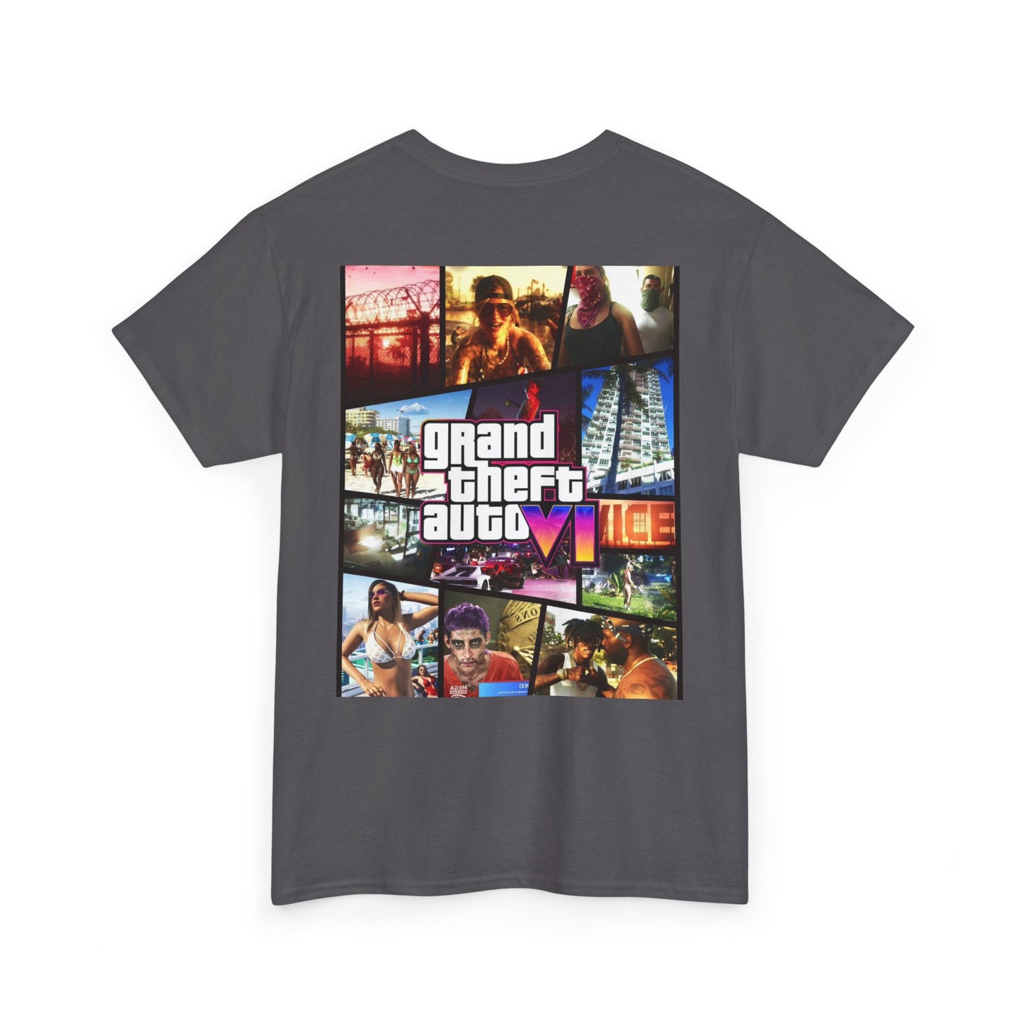 Vice City 6 Legends Tee – Duo Drop Unisex Heavy Cotton Tee, Gamer Shirt, Video Game Apparel, Retro Gaming Merchandise, Unique Gift for Gamers