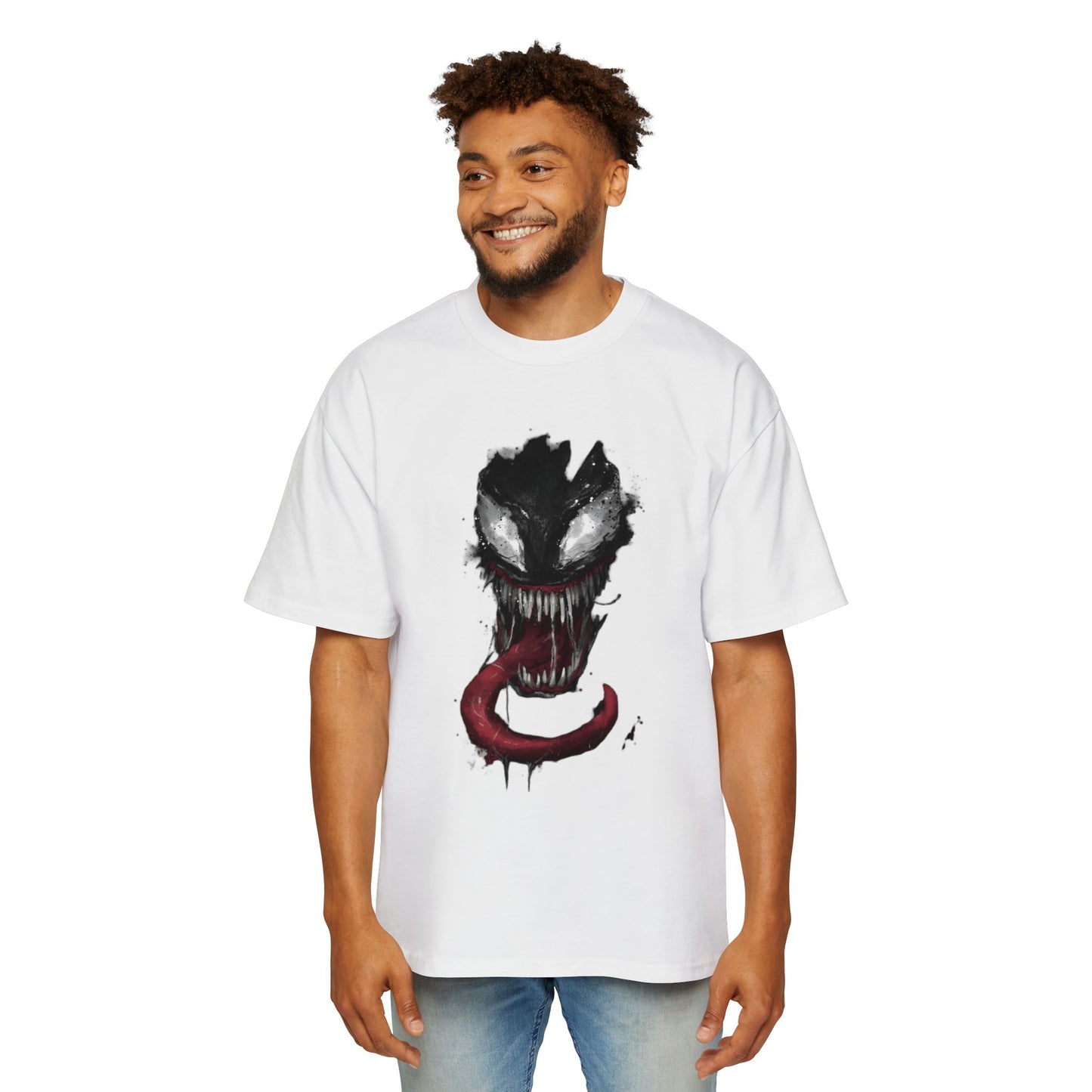 Men's Oversized Graphic Tee - Dark Arts Design, Casual Streetwear, Perfect for Halloween, Comic Fans, Everyday Wear