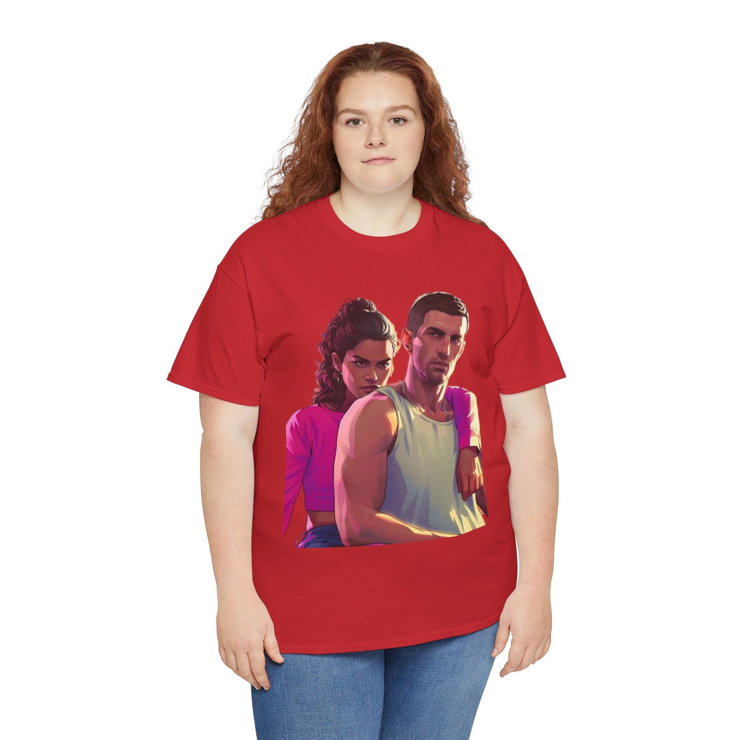 Vice City 6 Legends Tee – Duo Drop Unisex Heavy Cotton Tee, Gamer Shirt, Video Game Apparel, Retro Gaming Merchandise, Unique Gift for Gamers