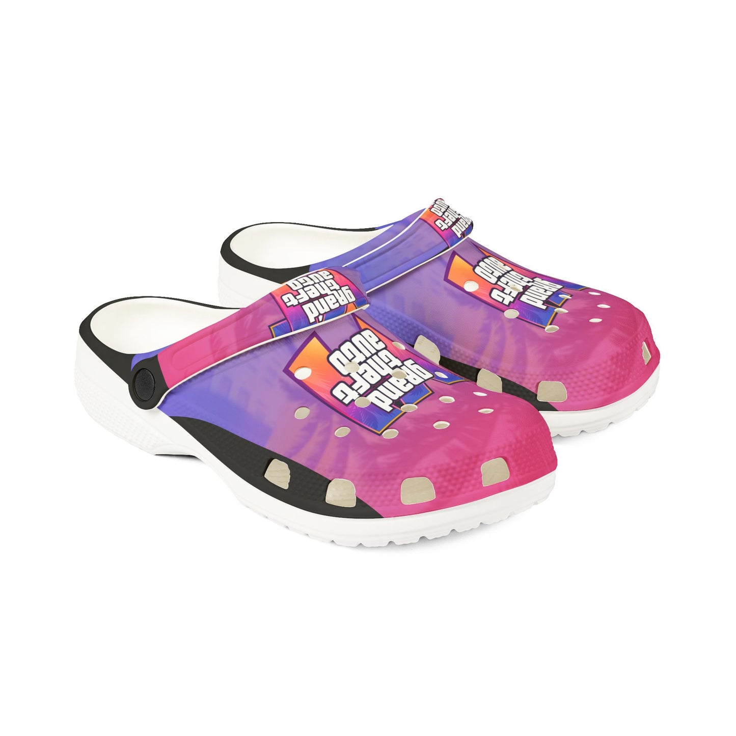 Vice City Drip 6 Crocs – Vice Mode Unlocked Foam Shoes, Fun Clogs for Gamers, Comfortable Slip-Ons, Unique Playful Footwear, Gift for Gaming Enthusiasts
