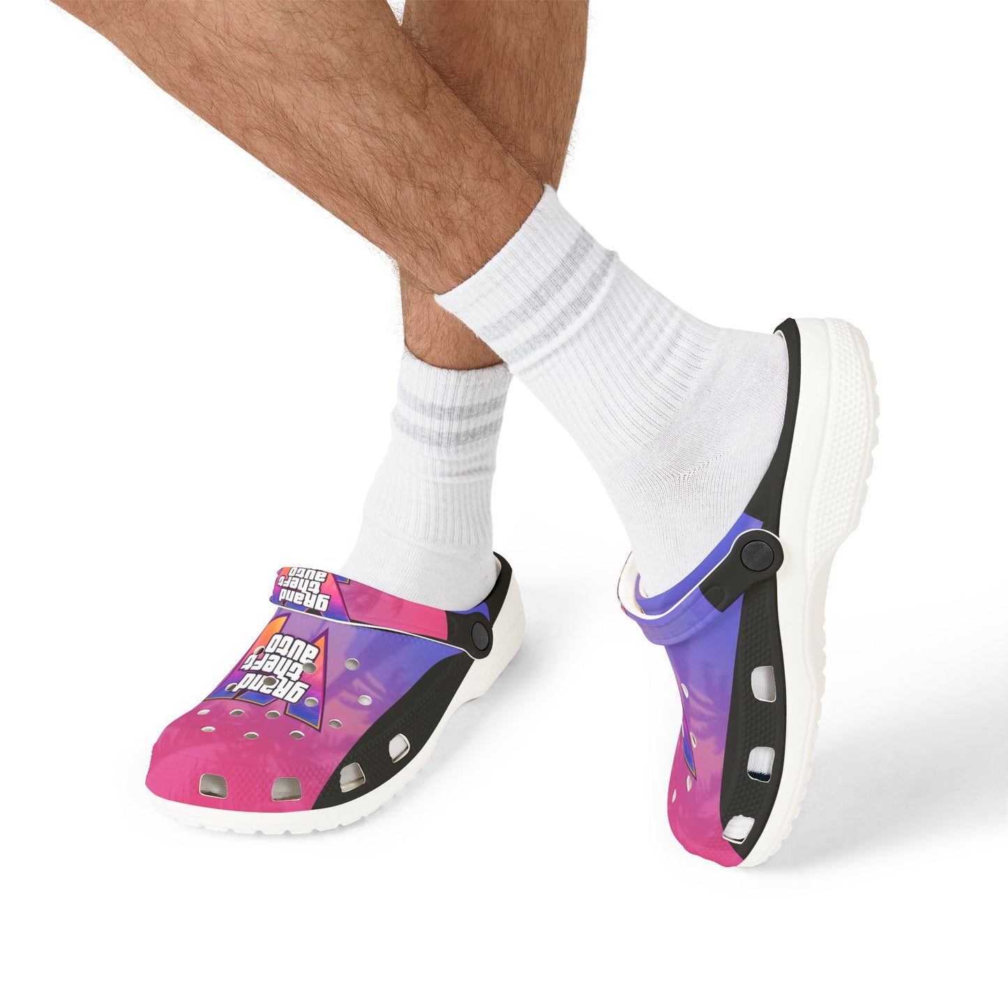 Vice City Drip 6 Crocs – Vice Mode Unlocked Foam Shoes, Fun Clogs for Gamers, Comfortable Slip-Ons, Unique Playful Footwear, Gift for Gaming Enthusiasts