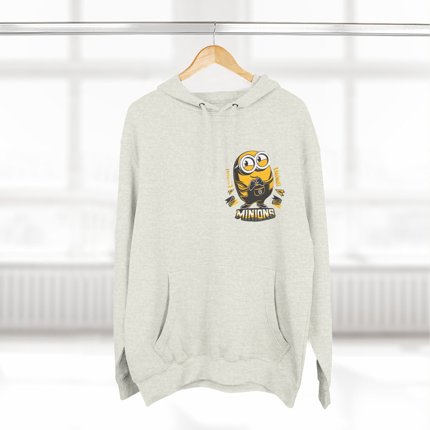 Minions Fleece Hoodie | Cozy Cartoon Sweatshirt, Gifts for Kids, Movie Buffs, Fun Lounging Apparel, Birthday Present, Holiday Gift