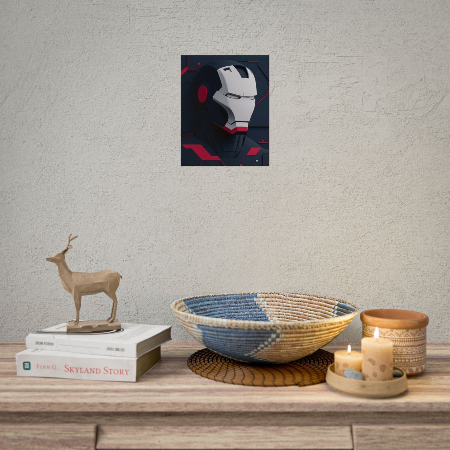 Stylish Wall Art Poster, Modern Home Decor, Geeky Art, Iron-themed Poster, Gift for Fans, Man Cave Decor