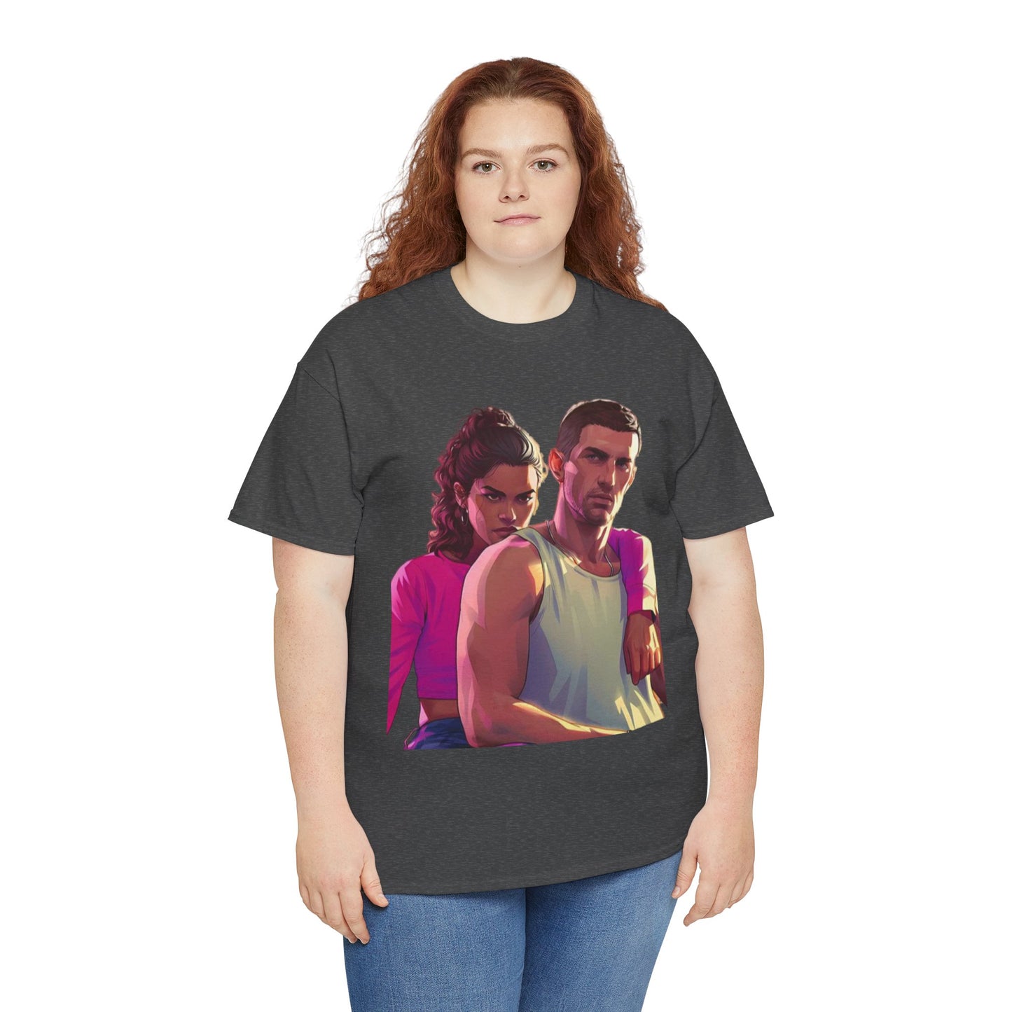 Vice City 6 Legends Tee – Duo Drop Unisex Heavy Cotton Tee, Gamer Shirt, Video Game Apparel, Retro Gaming Merchandise, Unique Gift for Gamers