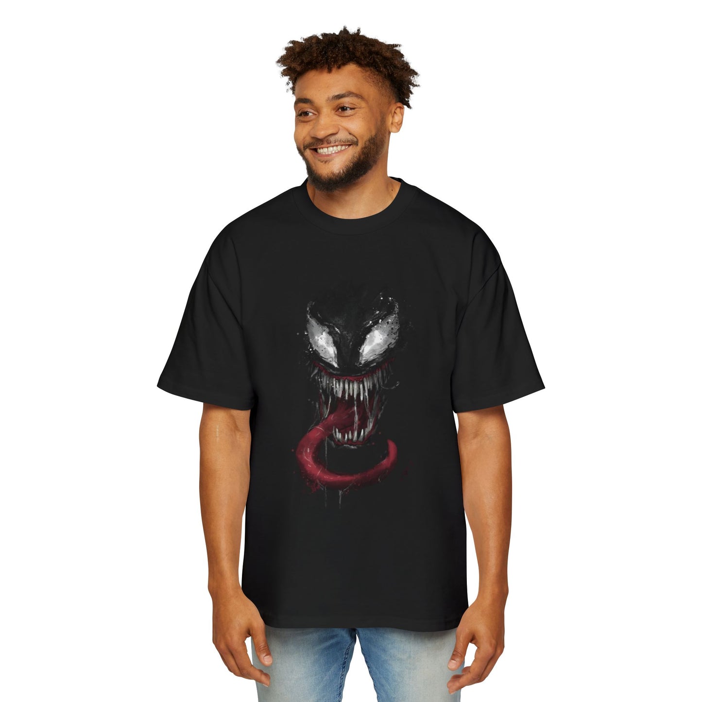 Men's Oversized Graphic Tee - Dark Arts Design, Casual Streetwear, Perfect for Halloween, Comic Fans, Everyday Wear
