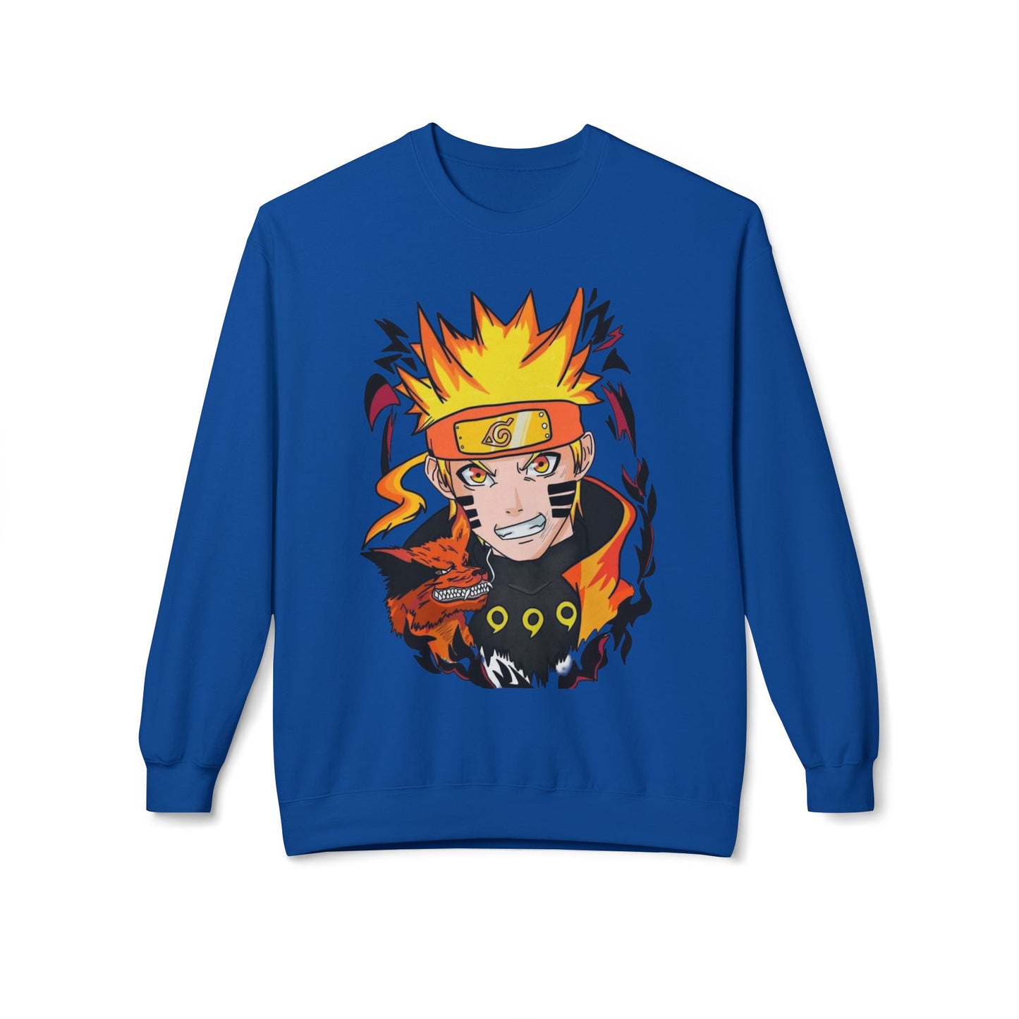 Naruto Inspired Unisex Crewneck Sweatshirt, Anime Sweatshirt, Gift for Fans, Cozy Fleece Pullover, Streetwear, Geek Aesthetic
