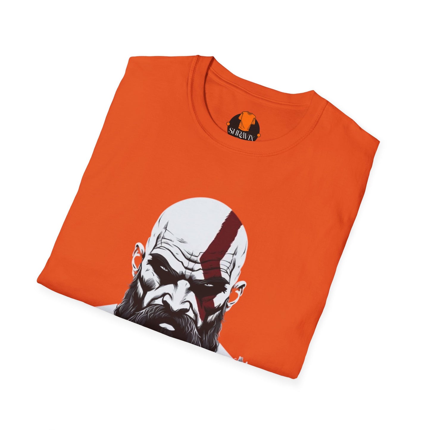 Kratos Inspired Unisex Softstyle T-Shirt, Gaming Tee, Geek Wear, Men's Graphic Tee, Gift for Gamers, Birthday Present, Casual Wear