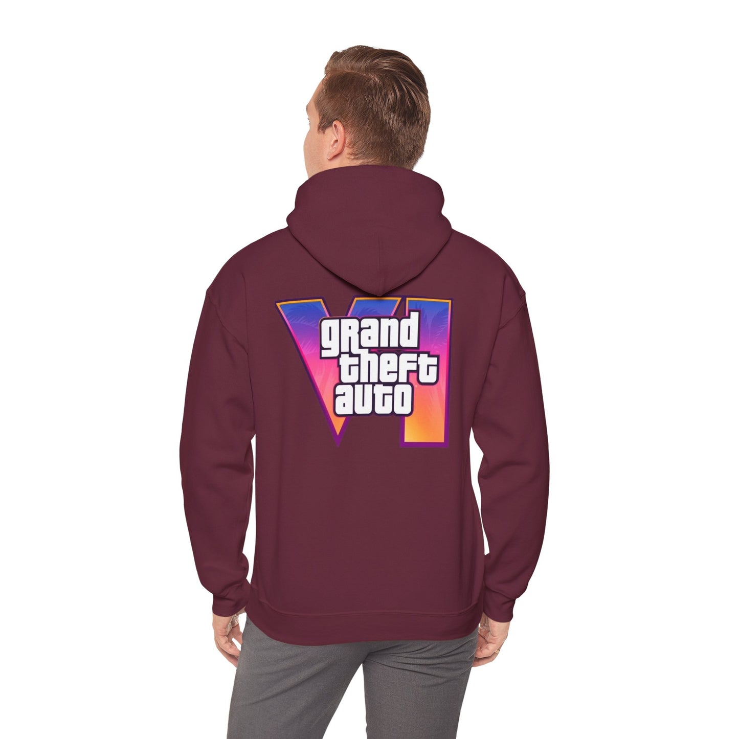 Gamer Hooded Sweatshirt | Unisex Heavy Blend™ | Retro Gaming Apparel, Gamer Gift, Video Game Hoodie, Grand Theft Auto Merch, Casual Wear