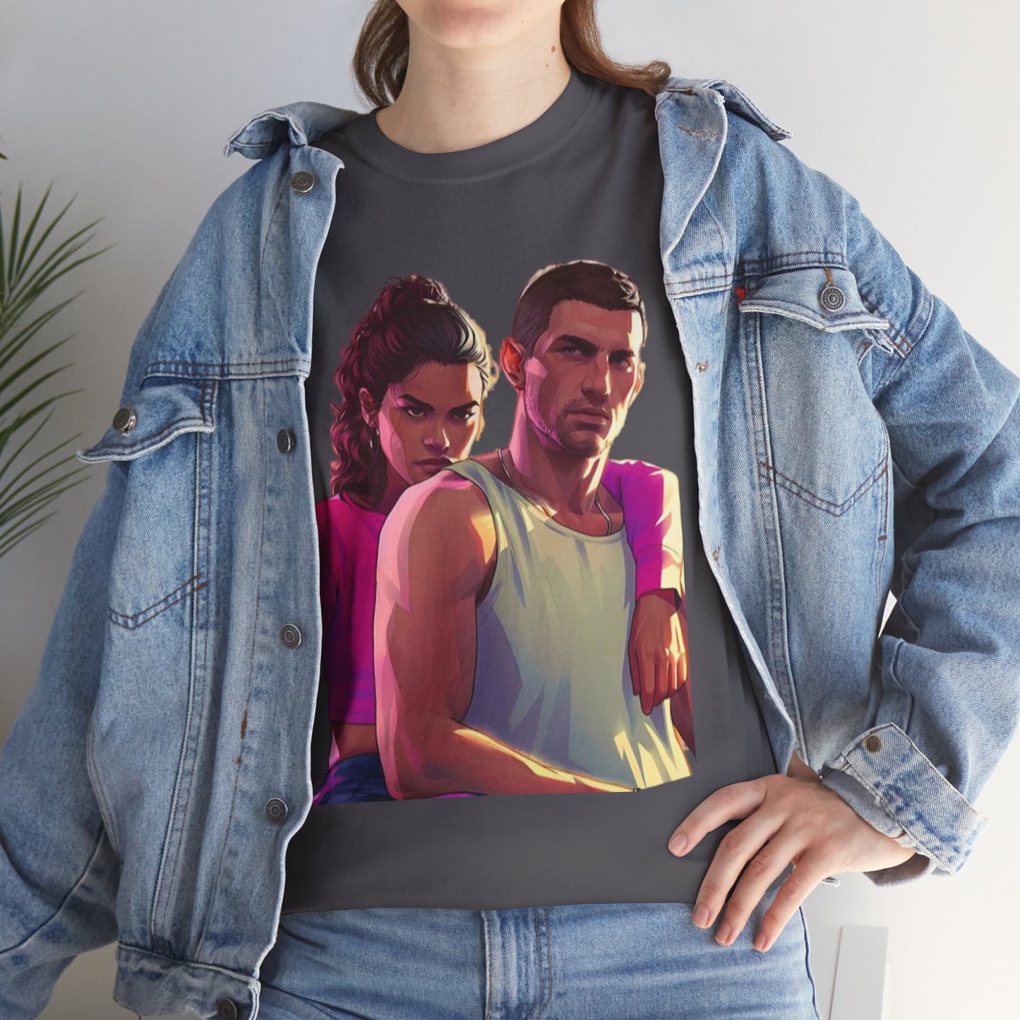Vice City 6 Legends Tee – Duo Drop Unisex Heavy Cotton Tee, Gamer Shirt, Video Game Apparel, Retro Gaming Merchandise, Unique Gift for Gamers