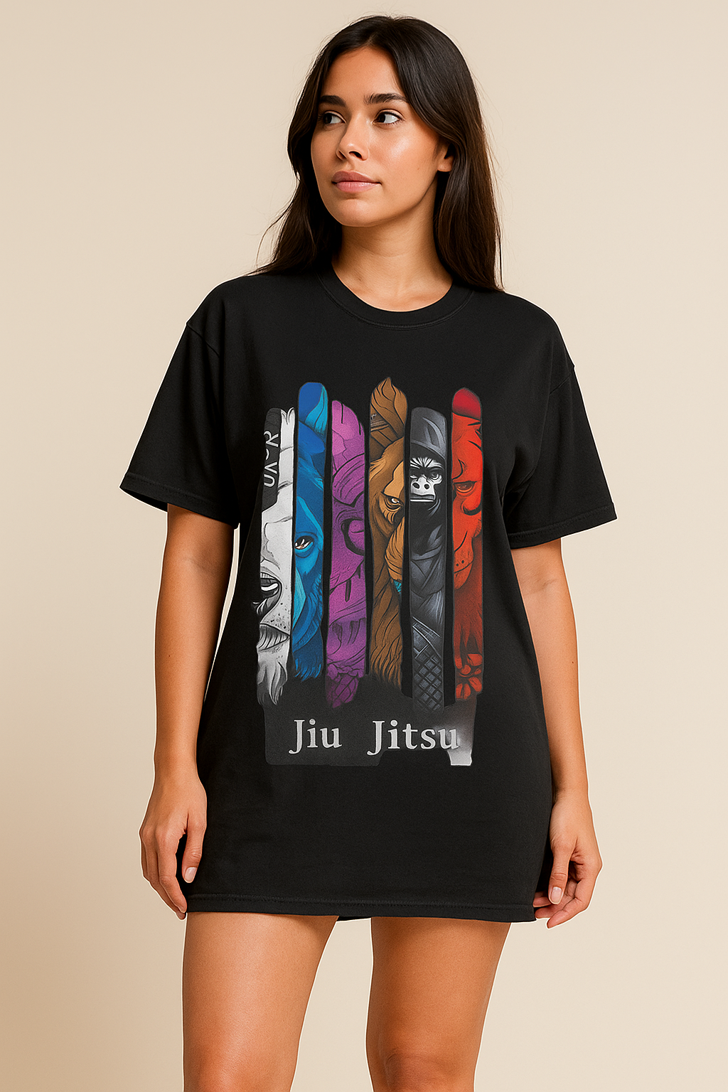 Stylish Jiu Jitsu T-Shirt Dress, Perfect for Training, Casual Wear, Sports Events, Gift for Martial Arts Enthusiasts, Unique Workout Style