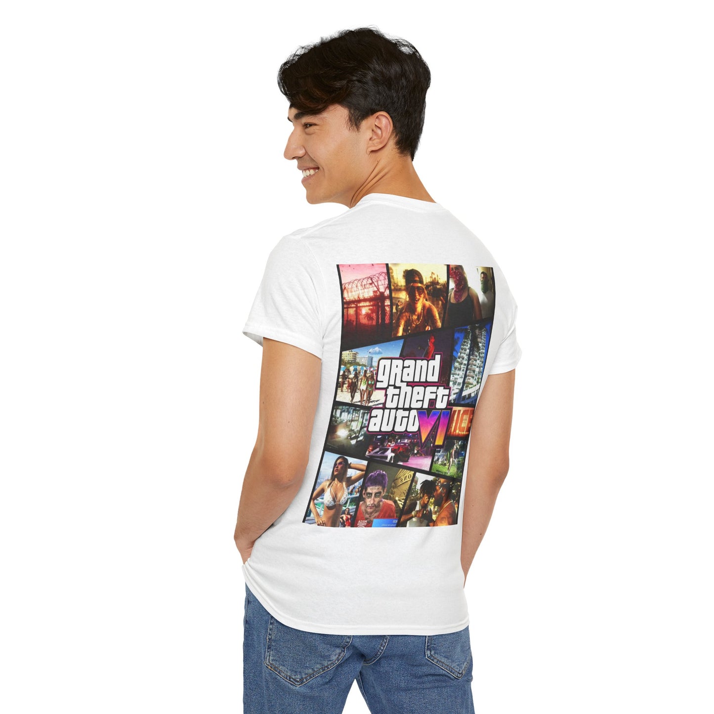 Vice City 6 Legends Tee – Duo Drop Unisex Heavy Cotton Tee, Gamer Shirt, Video Game Apparel, Retro Gaming Merchandise, Unique Gift for Gamers