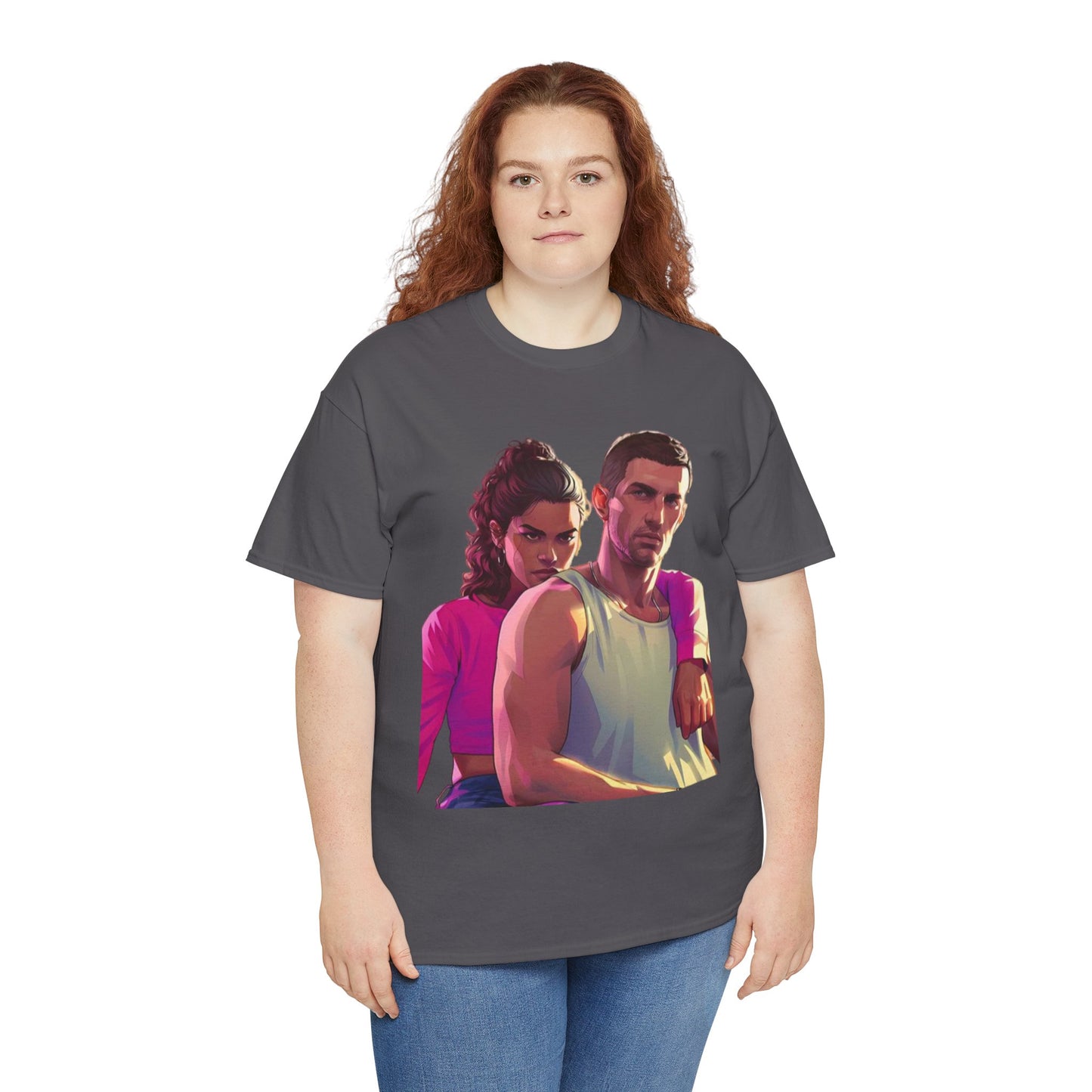 Vice City 6 Legends Tee – Duo Drop Unisex Heavy Cotton Tee, Gamer Shirt, Video Game Apparel, Retro Gaming Merchandise, Unique Gift for Gamers