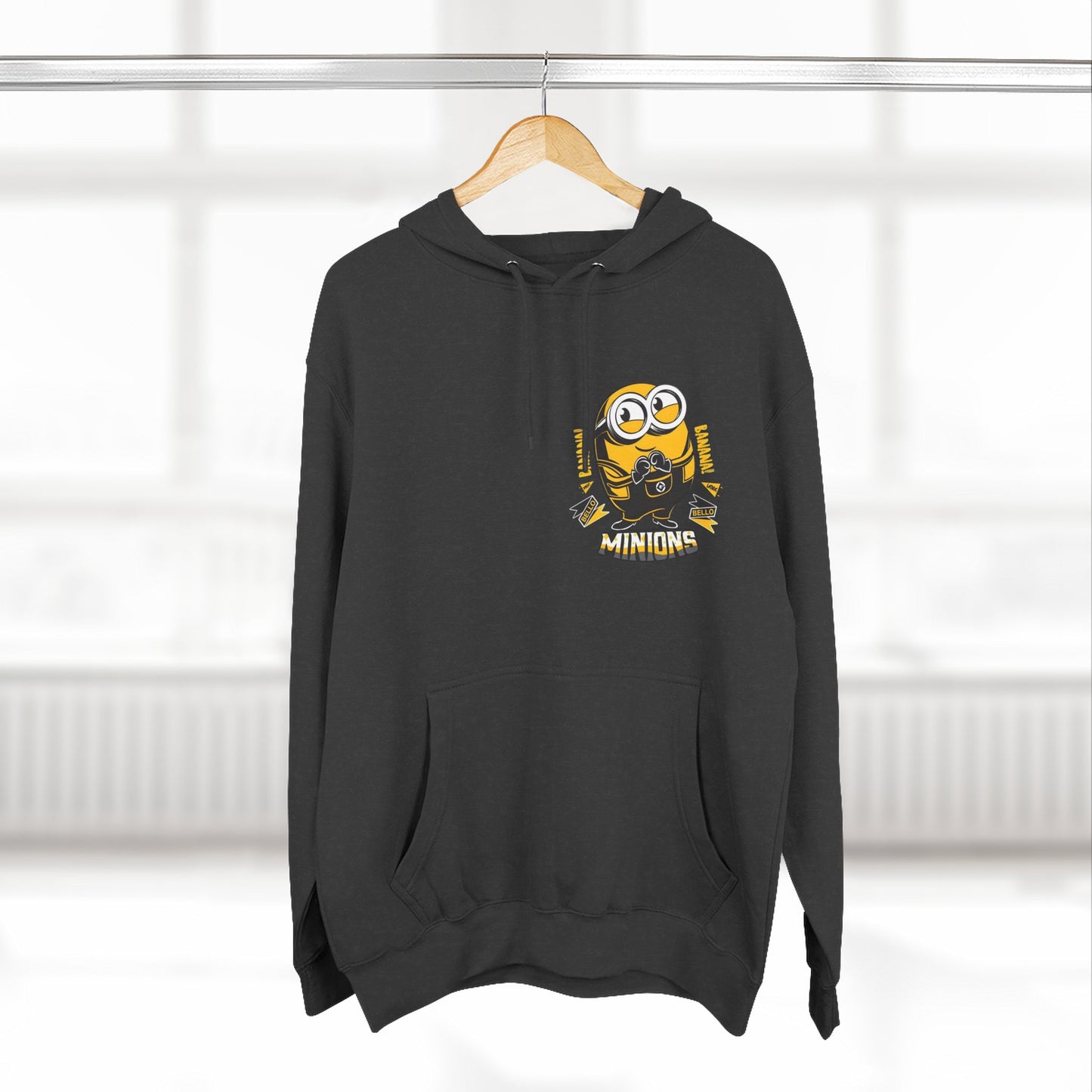 Minions Fleece Hoodie | Cozy Cartoon Sweatshirt, Gifts for Kids, Movie Buffs, Fun Lounging Apparel, Birthday Present, Holiday Gift