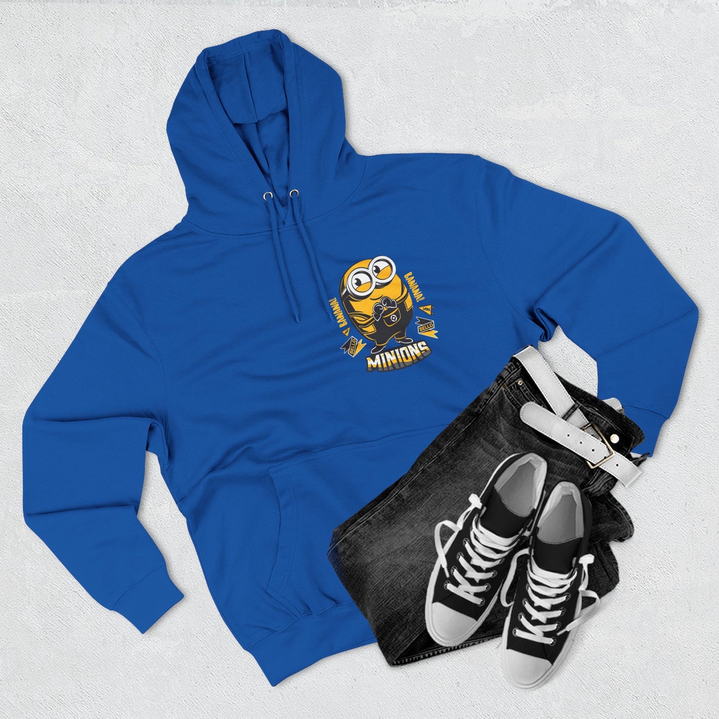Minions Fleece Hoodie | Cozy Cartoon Sweatshirt, Gifts for Kids, Movie Buffs, Fun Lounging Apparel, Birthday Present, Holiday Gift