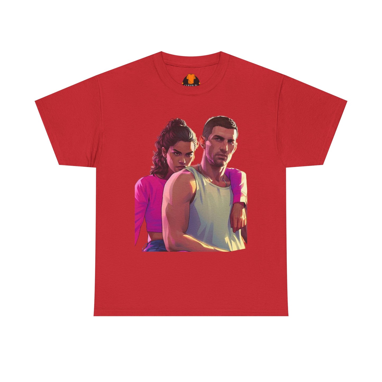 Vice City 6 Legends Tee – Duo Drop Unisex Heavy Cotton Tee, Gamer Shirt, Video Game Apparel, Retro Gaming Merchandise, Unique Gift for Gamers