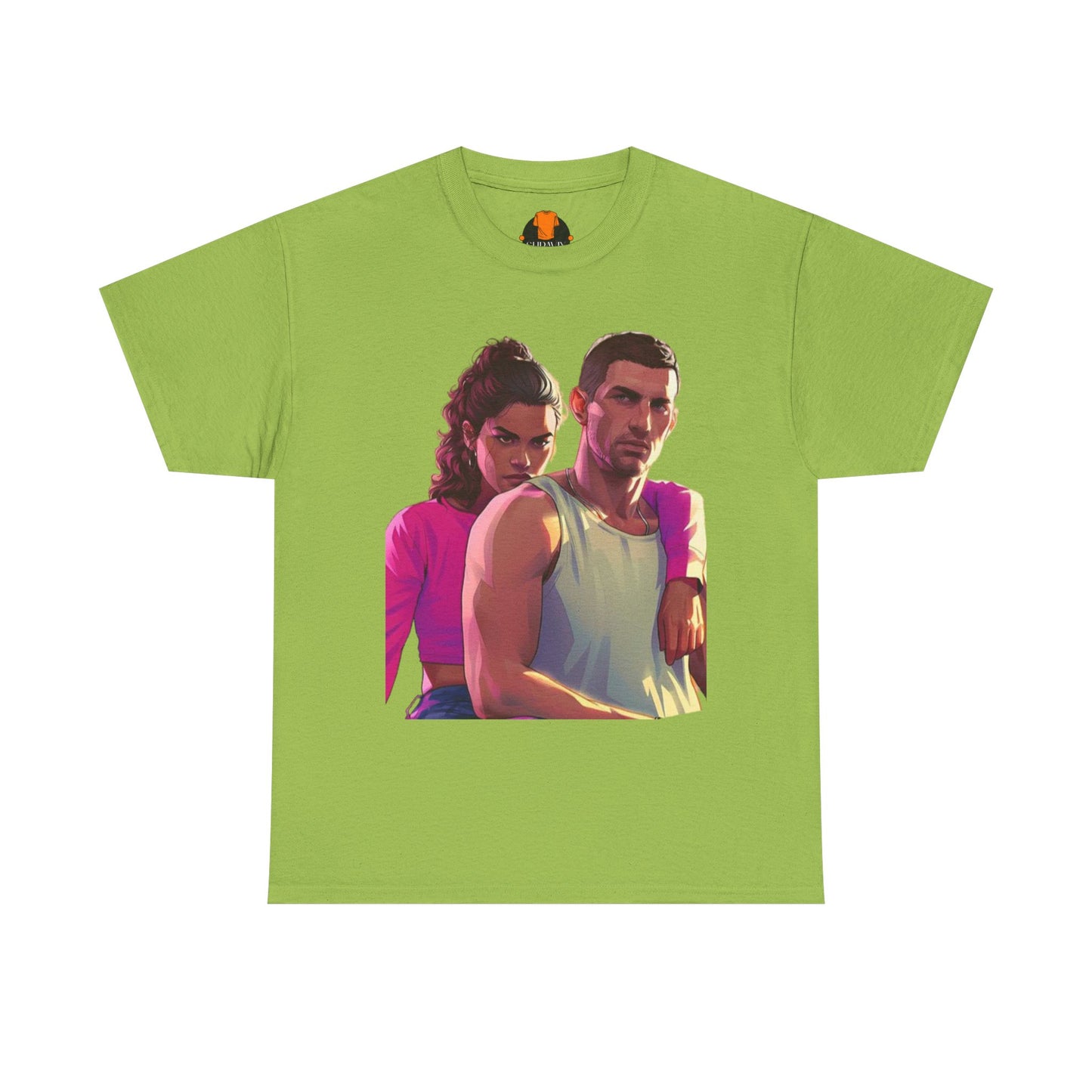 Vice City 6 Legends Tee – Duo Drop Unisex Heavy Cotton Tee, Gamer Shirt, Video Game Apparel, Retro Gaming Merchandise, Unique Gift for Gamers