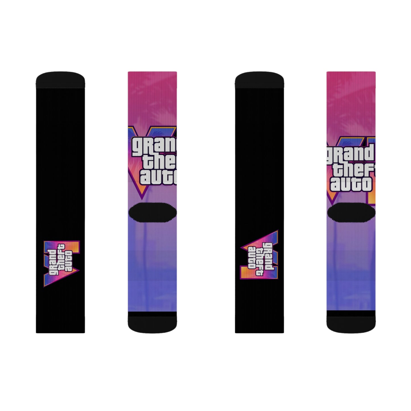 Vice City 6 Socks – Step Into the Storm for Grand Theft Auto Fans - Fun Footwear for Gaming, Casual Wear, Gifts, Holidays, and Celebrations