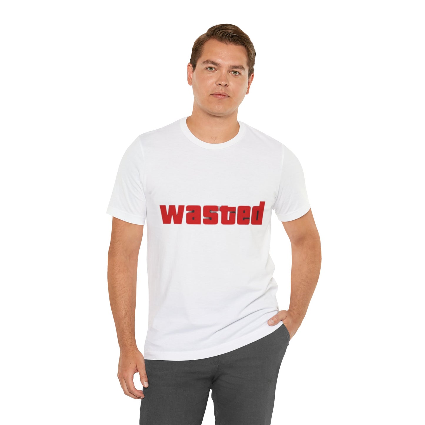 Wasted Graphic Tee - Unisex Short Sleeve Shirt for Party Lovers, Funny Gift, Casual Wear, Comfortable Top, Weekend Vibes and Games