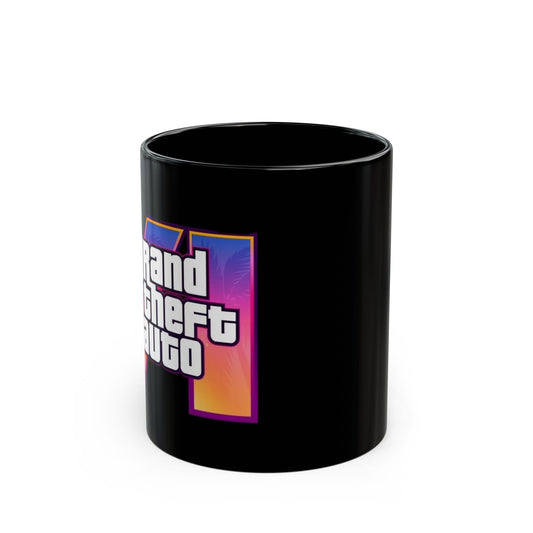 Grand Theft Auto VI Black Mug - Perfect for Gamers, Coffee Lovers, Gift for Birthdays, Holidays, Collectible, Gaming Merchandise