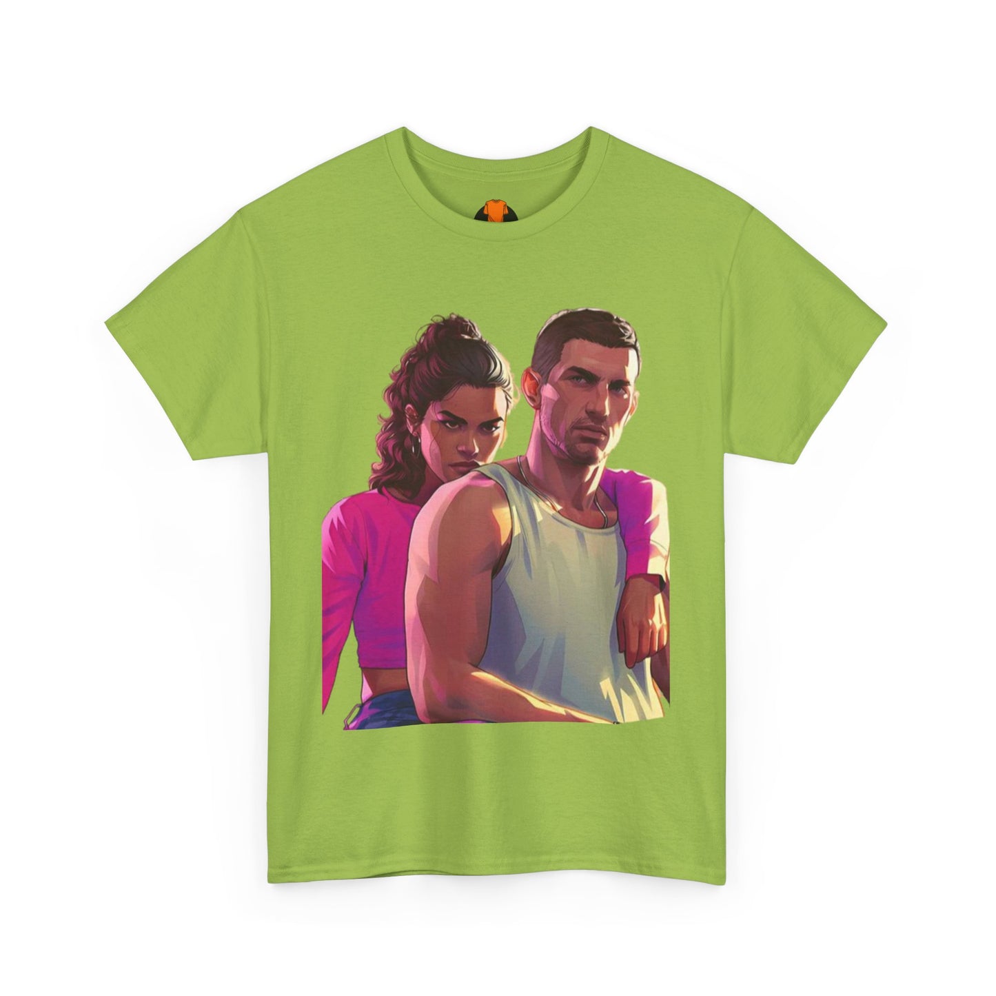 Vice City 6 Legends Tee – Duo Drop Unisex Heavy Cotton Tee, Gamer Shirt, Video Game Apparel, Retro Gaming Merchandise, Unique Gift for Gamers