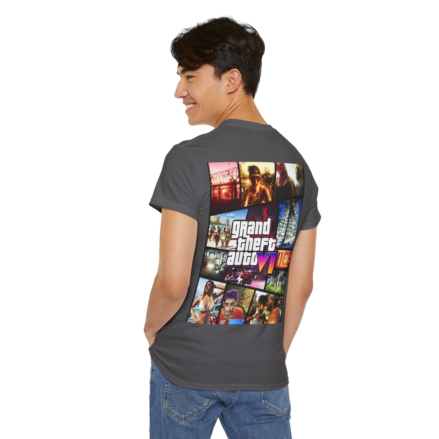 Vice City 6 Legends Tee – Duo Drop Unisex Heavy Cotton Tee, Gamer Shirt, Video Game Apparel, Retro Gaming Merchandise, Unique Gift for Gamers