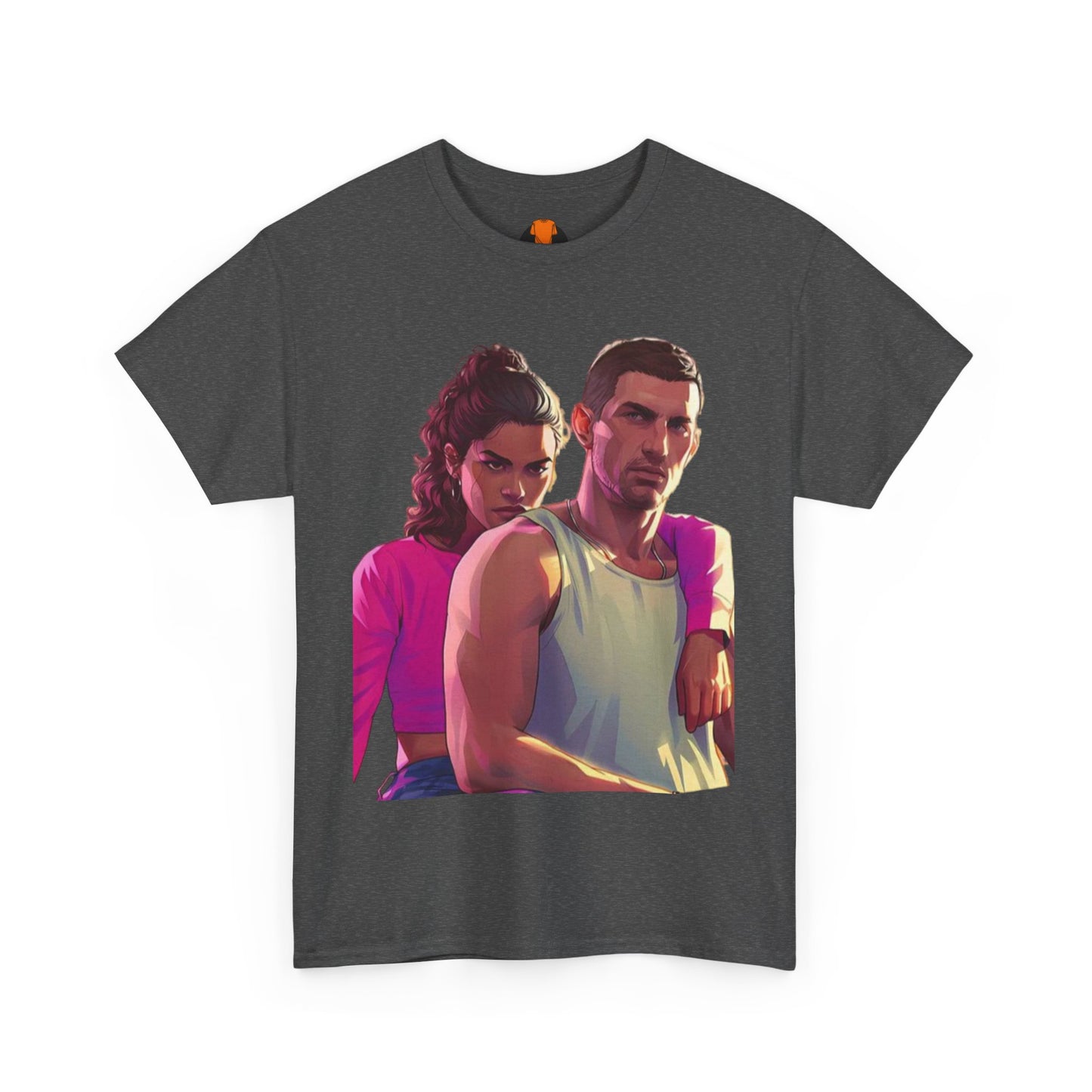 Vice City 6 Legends Tee – Duo Drop Unisex Heavy Cotton Tee, Gamer Shirt, Video Game Apparel, Retro Gaming Merchandise, Unique Gift for Gamers